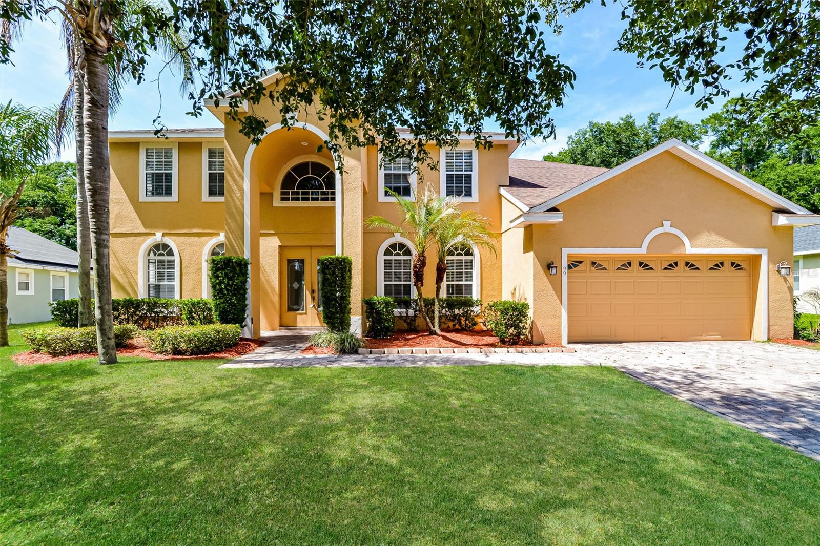 One or more photo(s) has been virtually staged. Welcome to 99 Jake Court, a huge home in the gated community of Forestbrooke with many amenities just minutes from Lake Apopka!  The first floor boasts spacious living, dining and family rooms with ceramic tile and plenty of windows.  The kitchen opens to the living and provides a large island with dual sinks, plenty of eating and cooking space along with modern stainless steel appliances that will convey.  The primary bed/bath also has dual sinks, a separate tub and shower and brand new carpet.  You will find a bonus room on the first floor and a loft on the second floor, perfect for relaxing or entertaining.  All this on a large lot in a gated community with a pool jus minutes from everything in greater Orlando.  Schedule your tour today!