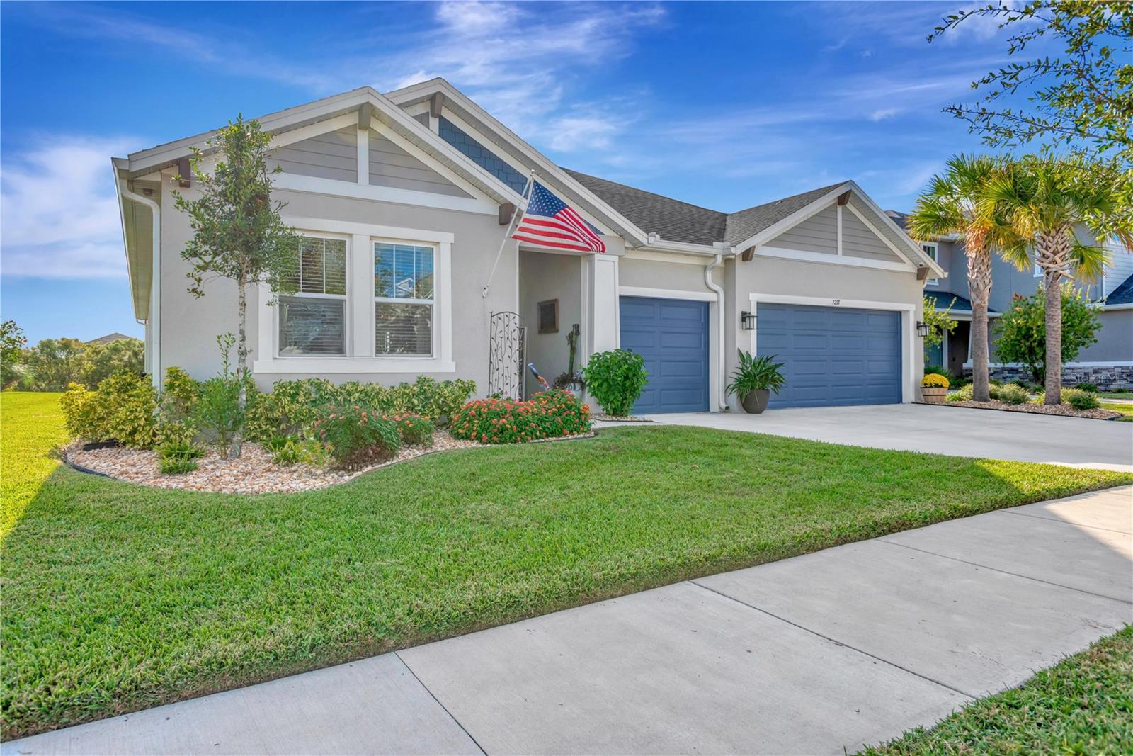 Discover modern Florida living in this gorgeous, well-maintained 2920 Sq. Ft., 4-bedroom, 4.5-bath home located in the gated Talamore
neighborhood of Watergrass in Wesley Chapel. Perfectly positioned on a peaceful conservation lot w/ lake view, this home offers privacy, style, & sunset views you’ll love coming home to. Inside every detail shines — from 8-ft interior doors, tray ceilings, crown molding, premium Mohawk RevWood flooring, quartz countertops throughout to custom board & batten accents. The open-concept floor plan is perfect for entertaining. The gourmet kitchen includes 42” upper cabinets, large custom pantry w/countertop, Café appliances, 36” cooktop, built-in convection oven & microwave, all cushion-close cabinetry, and a wrap-around island for extra storage. Spacious master bedroom/bathroom features cushion close cabinets, custom walk-in closet, garden tub, & separate shower w/dual shower heads. Additional bedrooms feature private baths & closets w/ wood-slate shelving ideal for family & guests. ALL bathrooms include Moen Eco-Friendly Bathroom Shower Heads & Faucets, & Braun AntiBacterial exhaust fans. Looking to unwind? Step outside to a true backyard retreat and relax in the 7-person therapeutic spa, cook for guests using the fully equipped outdoor kitchen, or enjoy a glass of wine while watching the sunset from the beautifully landscaped, pavered bonus patio area. Additional highlights include whole house intranet, epoxy-coated garage flooring, Govee outdoor lighting, security system w/external cameras, AquaSana 3-Stage Max Kitchen Water Filter & pre-plumbed water softener access. Just too many upgrades to list! Located just minutes from Epperson and Mirada Lagoons, shopping, dining, and I-75, you’ll enjoy the perfect blend of luxury, convenience, and community living. Watergrass residents enjoy resort-style amenities including multiple pools, clubhouse, tennis/pickleball courts & fitness center. This home truly has it all — comfort, design, and the best of Wesley Chapel living!