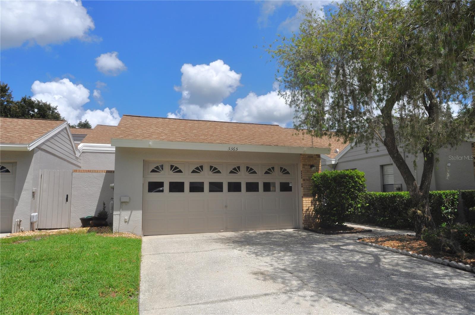 Virtually Staged. Welcome to this beautifully updated former model villa featuring 2 bedrooms, 2 
bathrooms, and a spacious 2-car garage, all perfectly positioned to capture tranquil pond 
views. Designed for comfortable Florida living, this exceptional home offers an extended 
lanai and deck where you can relax or entertain while enjoying the peaceful waterfront 
setting.
Inside, you'll find a thoughtfully updated interior with a modernized kitchen and refreshed 
bathroom vanities, complemented by fresh interior paint and brand-new carpeting 
installed in June 2026. The inviting courtyard, conveniently accessed from the kitchen, 
flows seamlessly into the front yard, creating the perfect space for morning coffee, outdoor 
dining, or evening gatherings.
Additional conveniences include an inside laundry room complete with a utility sink, 
cabinets and shelves for extra storage and washer, and dryer. Major updates provide added 
peace of mind, including a brand-new 3-ton HVAC heat pump installed in April 2026 with a 
transferable 10-year parts and labor warranty, as well as new ductwork and updated 
plumbing throughout the home.
Located directly across from the community's sparkling heated pool and cabana, this 
maintenance-free residence offers carefree living in the highly desirable gated community 
of Salem Square. Residents enjoy easy access to East Lake's top-rated schools, shopping, 
dining, and abundant outdoor recreation. The nearby Pinellas Trail and John Chesnut Park, 
with its boat launch providing access to Lake Tarpon, are just minutes away. The Ridgemoor 
Master Association also features a playground, basketball, tennis and pickleball courts.
Miles of sidewalks for walking and to enhanced outdoor activities.
This move-in-ready villa combines modern updates, low-maintenance living, and an 
unbeatable location with scenic water views. Schedule your private showing today and 
discover everything this exceptional home has to offer.
Due to angled walls, room measurements are approximate and should be independently 
verified by the buyer or the buyer's representative