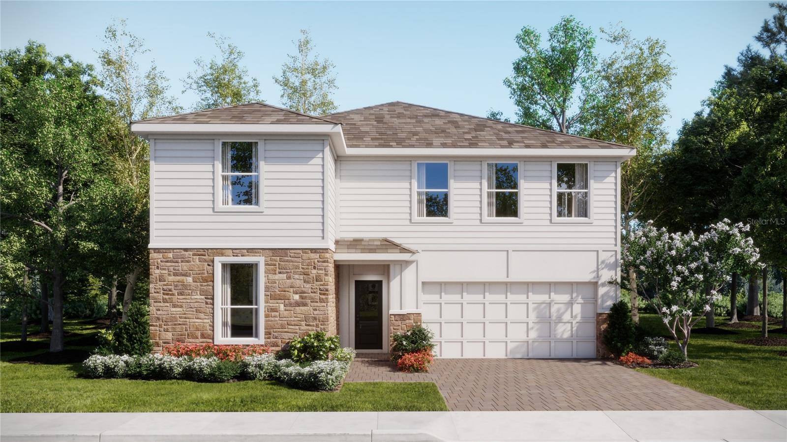 Under Construction. The Dylan is all the rage! This stylish two-story home features a first-floor owner’s suite, offering a private retreat with a full bathroom and walk-in closet. An additional bedroom is located near the front of the home, steps from a full bathroom. A spacious and flexible open-concept layout blends the kitchen, living and dining areas, while a nearby flex space provides the perfect spot for a home office or studio. On the second floor, a versatile game room provides a shared living area easily accessible from three additional bedrooms. Each home comes with Lennar’s Everything’s Included® promise, which includes new appliances as well as quartz countertops, blinds, and more in the price of your home. Wellness Ridge is one of the most modern and anticipated new communities. R19 insulation is used to provide a quiet, comfortable and highly energy efficient home. LP Siding provides durability and impact resistance for your beautiful Florida home. Welcome to Wellness Ridge the community that was designed to provide a Healthy & Active Lifestyle!! Community Features include: Sports Courts, Clubhouse, Fitness Center, Conservation Areas, Playground, Resort Style Swimming Pool and Multi-Use Trails. This beautiful home is very close to Lake Louisa State Park. Clermont is one of the fastest-growing cities in Central Florida. Strategically located close to Orlando and theme parks, it is known for its picturesque hills and pristine lakes. Schedule your appointment today!