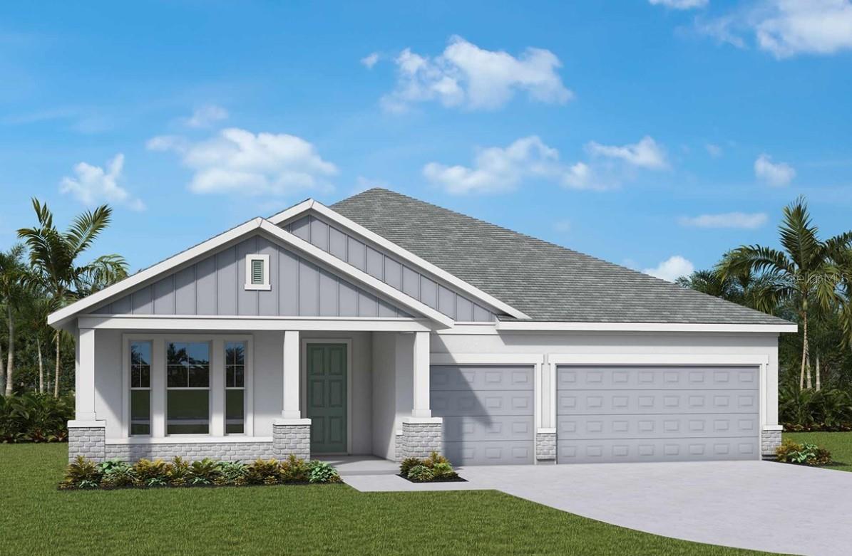 Under Construction. Discover the coastal lifestyle you've been waiting for at Coasterra, one of Palmetto's newest master-planned communities by David Weekley Homes. Designed around recreation, relaxation and connection, Coasterra is planned to feature an impressive collection of resort-style amenities, including Club Coasterra with a lakeside social lounge and pavilion bar, a white sand beach, resort-style pool with cabanas, fitness areas, pickleball courts, scenic walking and nature trails, playgrounds, dog parks, sports fields, a canoe launch, and a 200-acre natural preserve. Whether you're spending weekends by the water, enjoying community events, or taking in breathtaking sunset views, Coasterra offers a lifestyle that feels like a year-round vacation. Perfectly positioned in the growing city of Palmetto, this community offers the ideal balance of peaceful waterfront living and everyday convenience. With quick access to I-75 and I-275, commuting to downtown St. Petersburg is approximately 30 minutes, downtown Tampa is about 40-45 minutes, and Sarasota is just over 30 minutes away. Residents also enjoy easy access to Anna Maria Island, Gulf beaches, waterfront dining, shopping, entertainment, medical facilities, and nearby marinas, making it easy to experience the very best of Florida's Gulf Coast. Situated on an oversized homesite that exceeds the standard 60' x 130' lot, this exceptional Bella Vista floor plan offers added outdoor space along with tranquil pond views for enhanced privacy and beautiful scenery. This thoughtfully designed single-story home features 2,463 square feet with 4 bedrooms, 3 full bathrooms, a private study, and a 3-car garage. The open-concept design showcases an expansive family room filled with natural light, a gourmet kitchen that flows seamlessly into the dining area and sliding glass doors leading to the covered lanai—perfect for indoor-outdoor entertaining. The luxurious Owner's Retreat offers a spa-inspired bath and spacious walk-in closet, while two secondary bedrooms and a privately located guest suite provide flexibility for family and visitors. Combining designer finishes, a premium oversized homesite, and peaceful pond views, this Bella Vista delivers the perfect blend of comfort, functionality, and Florida living. **This property offers a limited time incentive rate.
