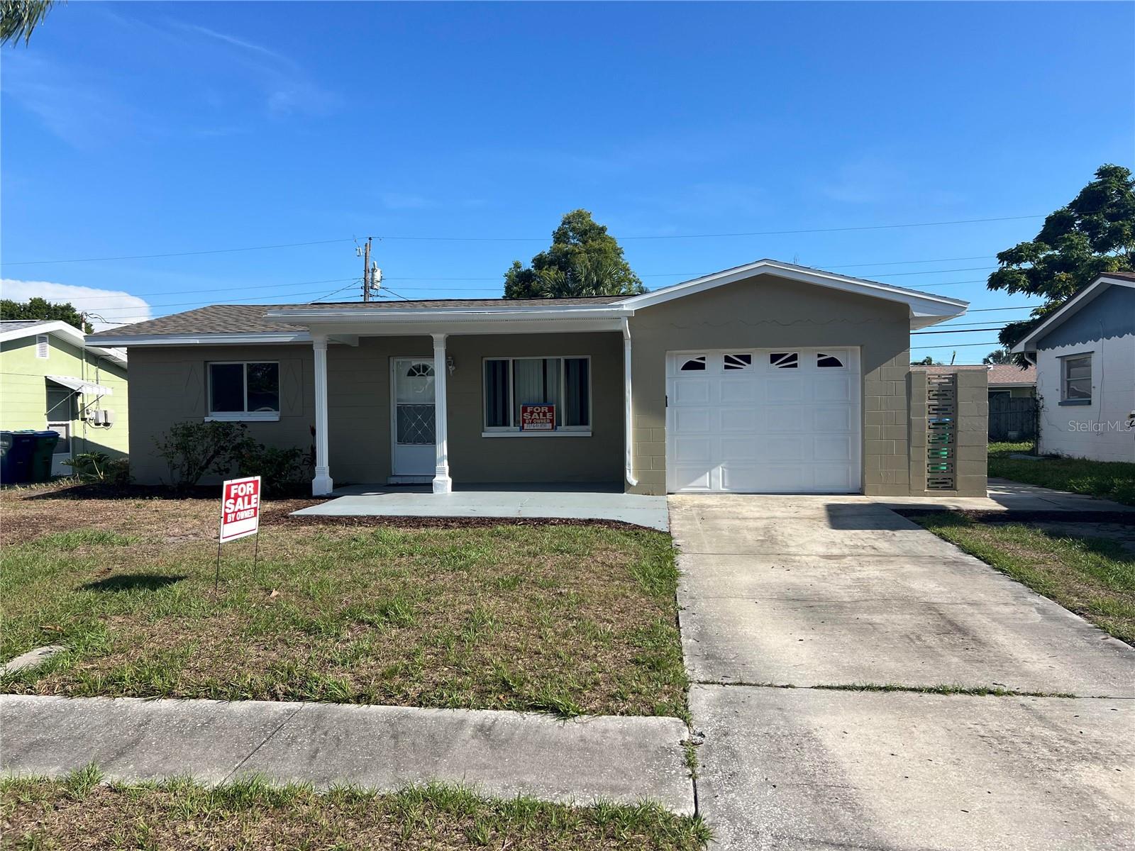 This adorable 2 bedroom, 1 bath single family Block home is high and dry and does not require flood insurance.  Through the front door you are greeted by a spacious living room that opens into the kitchen., with one car garage is move-in ready! The home also has a newer energy efficient HVAC system, and Roof! The backyard has plenty of room for a future pool!  Nice quiet neighborhood close to shopping, beaches, transportation. Must see to appreciate.