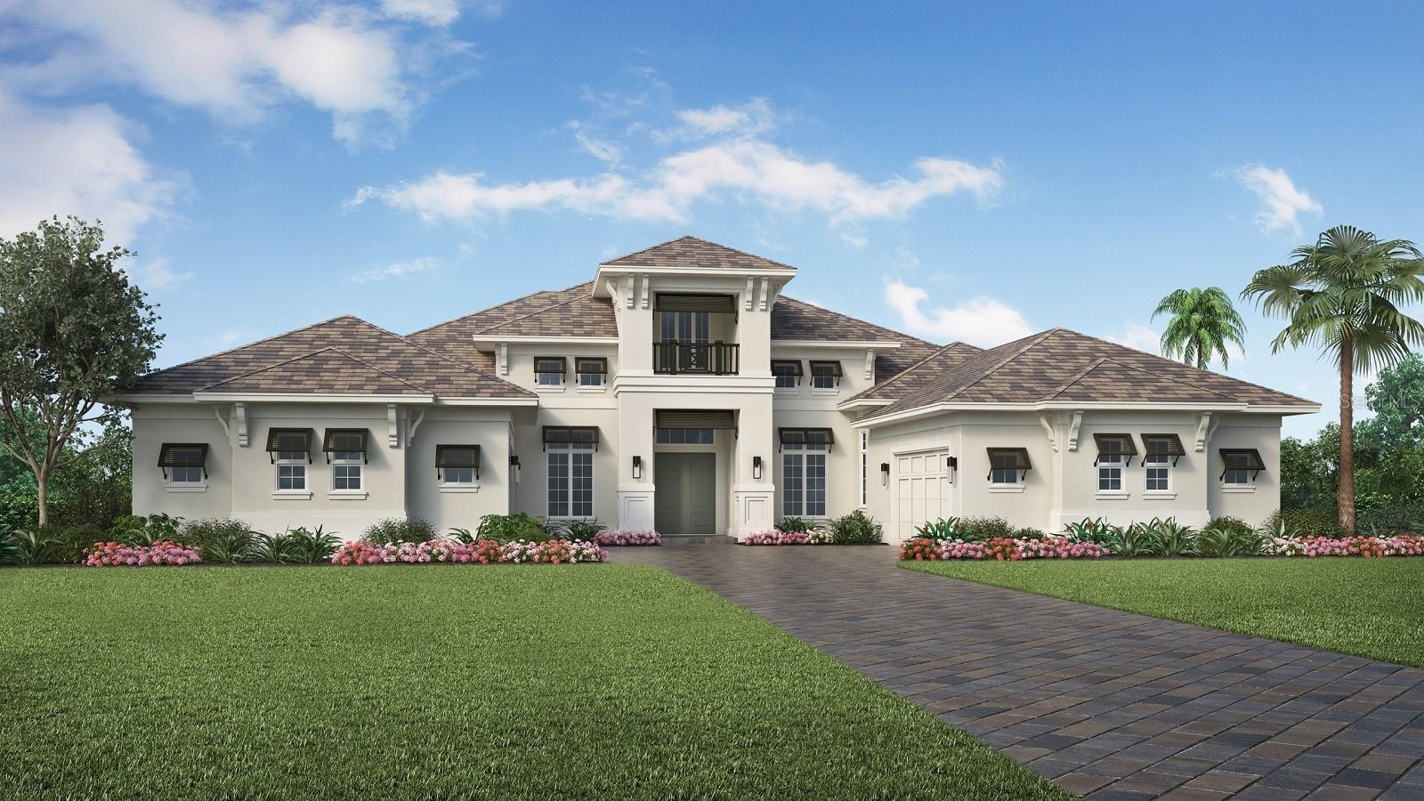 Under Construction. Welcome to Wild Blue at Waterside, the natural choice for luxury coastal living. Stock Luxury Homes creates timeless architecture, semi-custom features, and open spaces. This Inventory home features 3 Bedrooms, 4 1/2 Baths, Great Room, Dining Room, Study, Bonus Room, and a fitness room. Outdoor Living including a pool and spa, and two 2-Car Garages. Available October 2024.