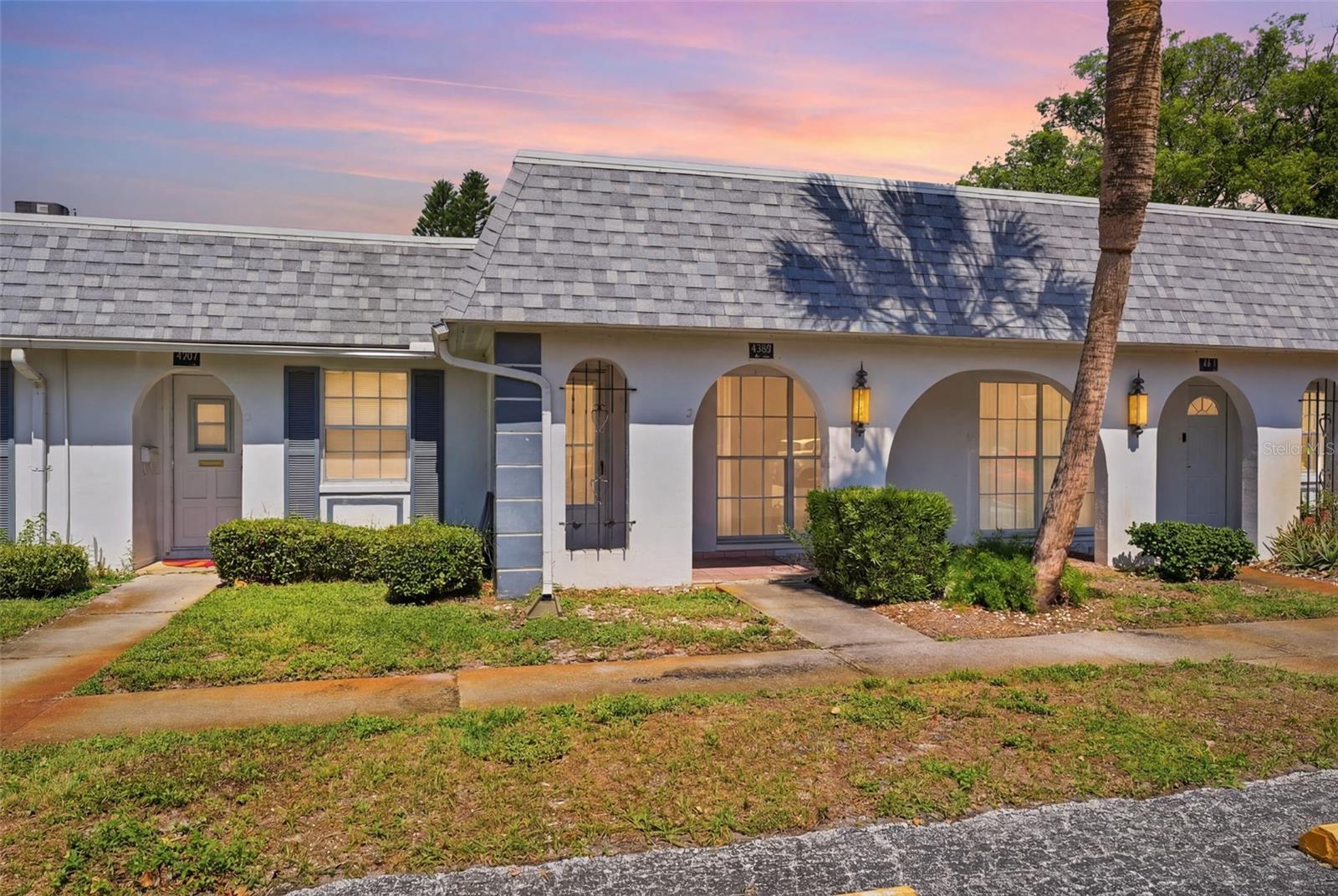 Great waterfront villa in all ages community. This exterior maintenance free home, for first time buyers or downsizing, includes many amenities in your HOA; community pool, club house, lawn care, cable, internet and trash service. Quiet community and sought out area. Villa features: 1 bedroom, 1 bathroom, and Private Florida room with space for storage. Located right off US 19 and near SR 54, in New Port Richey. Close to shopping, restaurants, schools and much more. Schecule your showing on this convenient property.