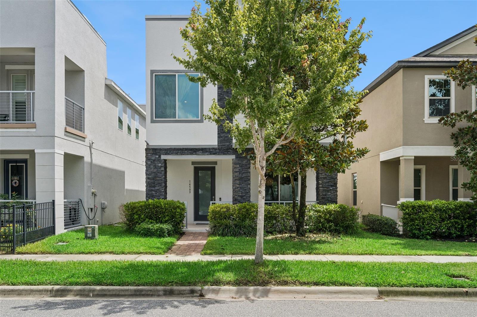 Fully paid-off solar panels, providing exceptional energy efficiency and significant monthly savings, along with a Tesla EV charger conveniently installed in the garage. The current owner's electric costs average approximately $20–$50 in electricity usage, making this home an economical choice for energy conscious buyers.

Welcome to this beautifully maintained home in the highly sought after Watermark at Horizon West community! This spacious two story residence offers 3 bedrooms, 2.5 bathrooms, and over 2,000 square feet of thoughtfully designed living space.
The open concept floor plan is perfect for both everyday living and entertaining, featuring luxury vinyl flooring throughout the main level, abundant natural light, and a modern kitchen complete with built in appliances, ample cabinetry, generous counter space, and a large island overlooking the living and dining areas.
Upstairs, you'll find a versatile loft that makes an ideal home office, media room, or play area, along with a spacious primary suite featuring a walk in closet and an en-suite bath. Two additional bedrooms, a full bath, and an upstairs laundry room complete the second floor.
Enjoy Florida living from the welcoming front porch while taking advantage of the home's rear entry two car garage and low maintenance yard.
Residents of Watermark enjoy resort style amenities including a community pool, fitness center, tennis courts, playground, parks, walking trails, and beautifully maintained common areas. You’re also within close distance to restaurants and just a short drive to Disney, shopping, and everything Winter Garden and Horizon West have to offer. If you’re looking for a clean, move in ready home in a great location with a strong lifestyle, this one checks all the boxes!