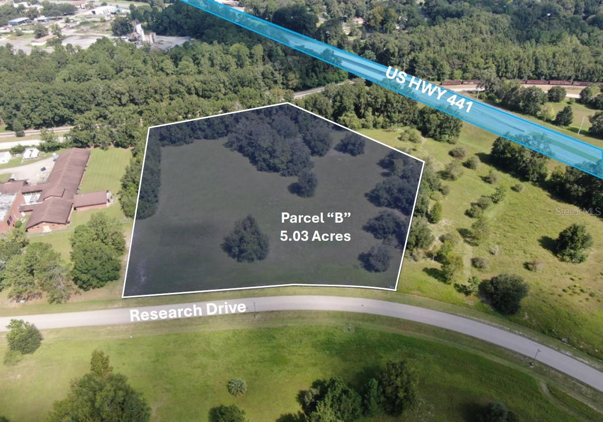 This site offers prime visibility with direct frontage or immediate proximity to U.S. Hwy 441.  This high-traffic location is an ideal destination for a quick-service restaurant, medical facility, daily-needs retail, or early education center. With flexible zoning, the property premits a variety of uses and will utilitze city water and sewer.  This parcel is in Progress Park, which is a hub for research, life sciences, and innovation. There is access to Progress Park from heavily traveled US-441. Progress Park benefits from its location in an area of ongoing residential development and its proximity to Gainesville, I-71, Jacksonville, and Gainesville Regional Airport. Nearby residential developments under construction or in planning/permitting include The Convergence (mixed-use project adding 1,000 new homes), and Trailhead Landing by Lennar (3,000 +/- new homes).  Multiple parcels are available of varying sizes, some with direct access from US-441.