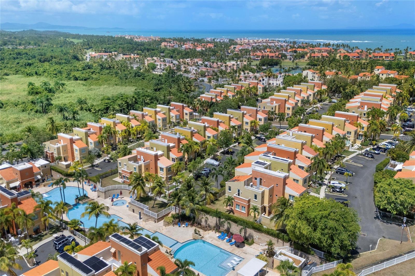 Located in Aquabella within Palmas del Mar, this beautiful residence features 3 bedrooms and 3 bathrooms with approximately 2,340 square feet of interior living space on a 229.48 square meter lot, offering a comfortable layout with great outdoor potential.

Humacao, known as "The Gray City", is home to Palmas del Mar, one of the largest and most complete master-planned communities in the Caribbean, featuring its own K-12 academy, a deep-water marina, and the largest equestrian center on the island.

The home offers a spacious and flexible layout, perfect for families or those needing a home office in the versatile loft area. The residence provides ample room for both indoor relaxation and outdoor enjoyment. Residents of Aquabella enjoy a refined atmosphere with access to world-class amenities, including two championship golf courses, a top-tier tennis and pickleball club, and pristine beaches just a short distance away. This property is a dream for those seeking a primary home or a vacation retreat that perfectly combines resort-style luxury with a sense of community in a secure, exclusive environment.

Palmas Homeowner's Association: $1,300 anually.

CRIM: $2,753.90 annually.

HOA: $350.00 monthly.

Coordinates: 18.08940, -65.79973.