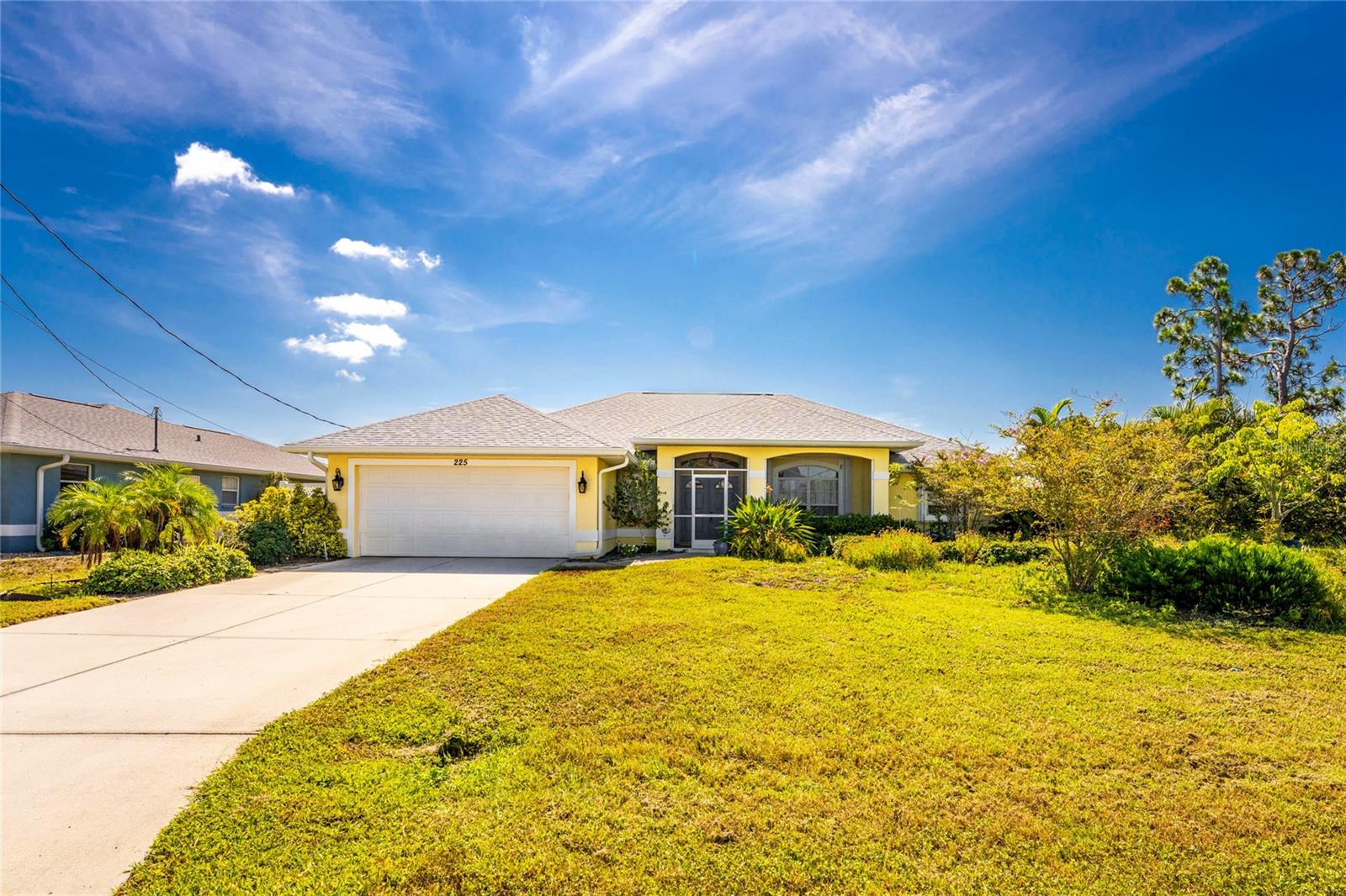 Rare Package Deal! This charming home is being sold together with the adjacent vacant lot (Parcel ID #412014277018) They must be purchased together. The tax amount provided includes both the house and the adjacent lot.
Don’t miss your opportunity to own this rare double-lot opportunity in the highly desirable golf community of Rotonda West! This lovely home features a 3-bedroom, 2-bathroom, 2 car-garage with a heated saltwater pool with screen enclosure overlooking a canal. This home features a bright open-concept floor plan, boasting high ceilings and a seamless flow for entertaining. The spacious kitchen serves as the heart of the home, equipped with wooden cabinetry, ample counter space and a breakfast bar. Retreat to the generous primary suite complete with an en-suite bathroom featuring dual vanities, garden tub, roman shower and walk-in closet. The split-bedroom floor plan provides the perfect balance of open-concept living and private sanctuary. There are hurricane accordion shutters on all major windows and sliders.
Step out onto the screened lanai to enjoy your morning coffee or evening cocktails. By including the canal-front lot next door, it gives you the ultimate privacy. Located in the deed-restricted community of Rotonda West Pinehurst, you are minutes away from the five premier golf courses, walking trails, community parks and a short drive to the pristine Gulf beaches of Boca Grande and Manasota Key. Schedule your showing today and capture your own double-slice of Florida Paradise!