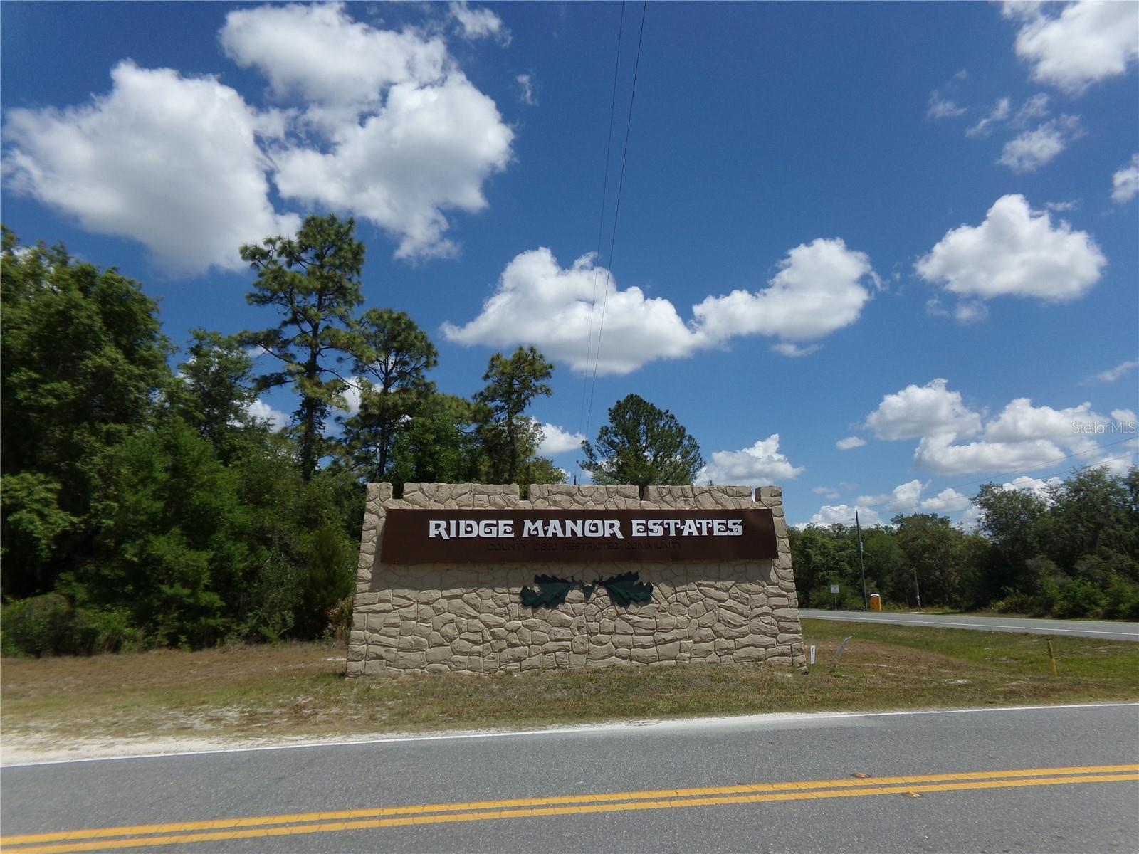 RIDGE MANOR ESTATE - Land