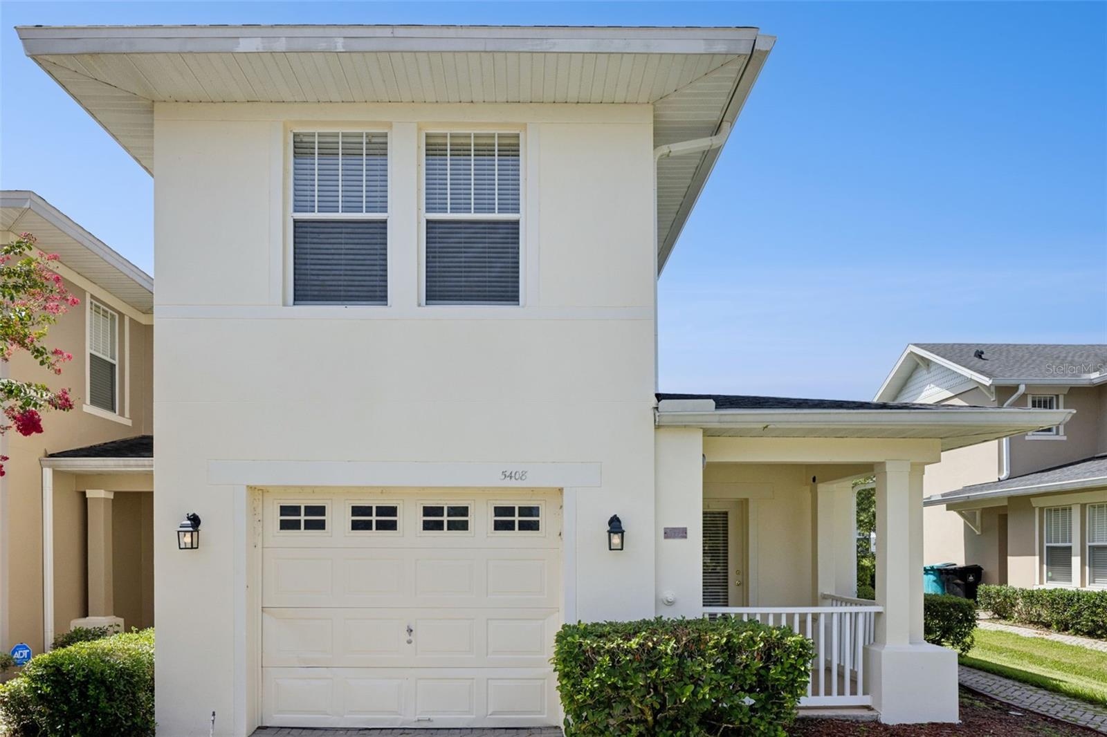 Don't miss this opportunity to own a corner-unit 3-bedroom, 2.5-bath townhouse in a desirable gated community, ideally located just minutes from Orlando International Airport and the thriving Lake Nona area.  A charming covered front porch welcomes you into this thoughtfully designed home, which features a first-floor primary suite for added privacy and convenience. As a corner unit, the home enjoys additional windows that fill the living spaces with natural light, creating a bright and inviting atmosphere.  Upstairs, you'll find two spacious bedrooms, a full bathroom, a versatile loft perfect for a home office, media room, or play area, and a convenient laundry room with the washer and dryer included.  Residents enjoy low-maintenance living with exterior maintenance and landscaping provided by the HOA. Additional highlights include a 1-car garage with driveway parking and quick access to SR-417, SR-528, the Florida Turnpike, Lake Nona Medical City, Orlando International Airport, Valencia College, UCF, major employers, shopping, dining, and entertainment.  Whether you're searching for your next home or a great investment property, this townhouse offers an exceptional combination of location, functionality, and value. Opportunities to own a corner unit with a first-floor primary suite in this gated community are rare. Schedule your private showing today!
