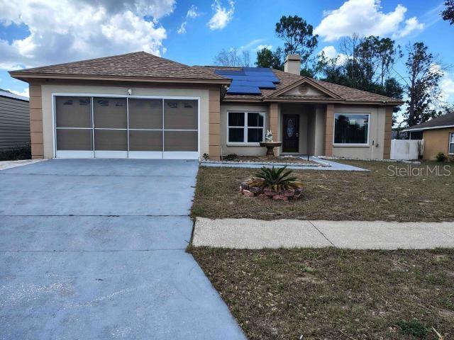 Welcome to this lovely 3-bedroom, 2-bathroom home with a 2-car garage, ideally situated in a convenient Bradenton location. Step inside and enjoy the spacious feel created by vaulted ceilings and an inviting floor plan designed for comfortable everyday living. Major updates provide peace of mind, including updated windows, a new roof, and HVAC system installed in 2022. Energy-efficient solar power helps keep electricity costs remarkably affordable.

The oversized Florida room offers the perfect space to relax, entertain, or enjoy the beauty of Florida living year-round. Outside, a fenced backyard overlooks a peaceful preserve area, providing exceptional privacy and a tranquil setting rarely found at this price point.

With no HOA restrictions, this property offers endless possibilities. There's ample room to store a boat, RV, trailer, or other recreational toys, while the large storage shed provides plenty of space for a riding mower, tools, and additional storage. Whether you're looking for extra workspace, outdoor hobbies, or simply room to spread out, this property delivers flexibility limited only by your imagination.

Conveniently located between I-75 and I-275, you'll enjoy easy access to Tampa, Sarasota, and the Gulf Coast. Downtown Tampa and the University of South Florida are less than 30 minutes away, while Tampa International Airport and Raymond James Stadium can be reached in under 40 minutes. Don't miss this opportunity to own a well-maintained home with privacy, freedom, and an unbeatable location. Schedule your private showing today!