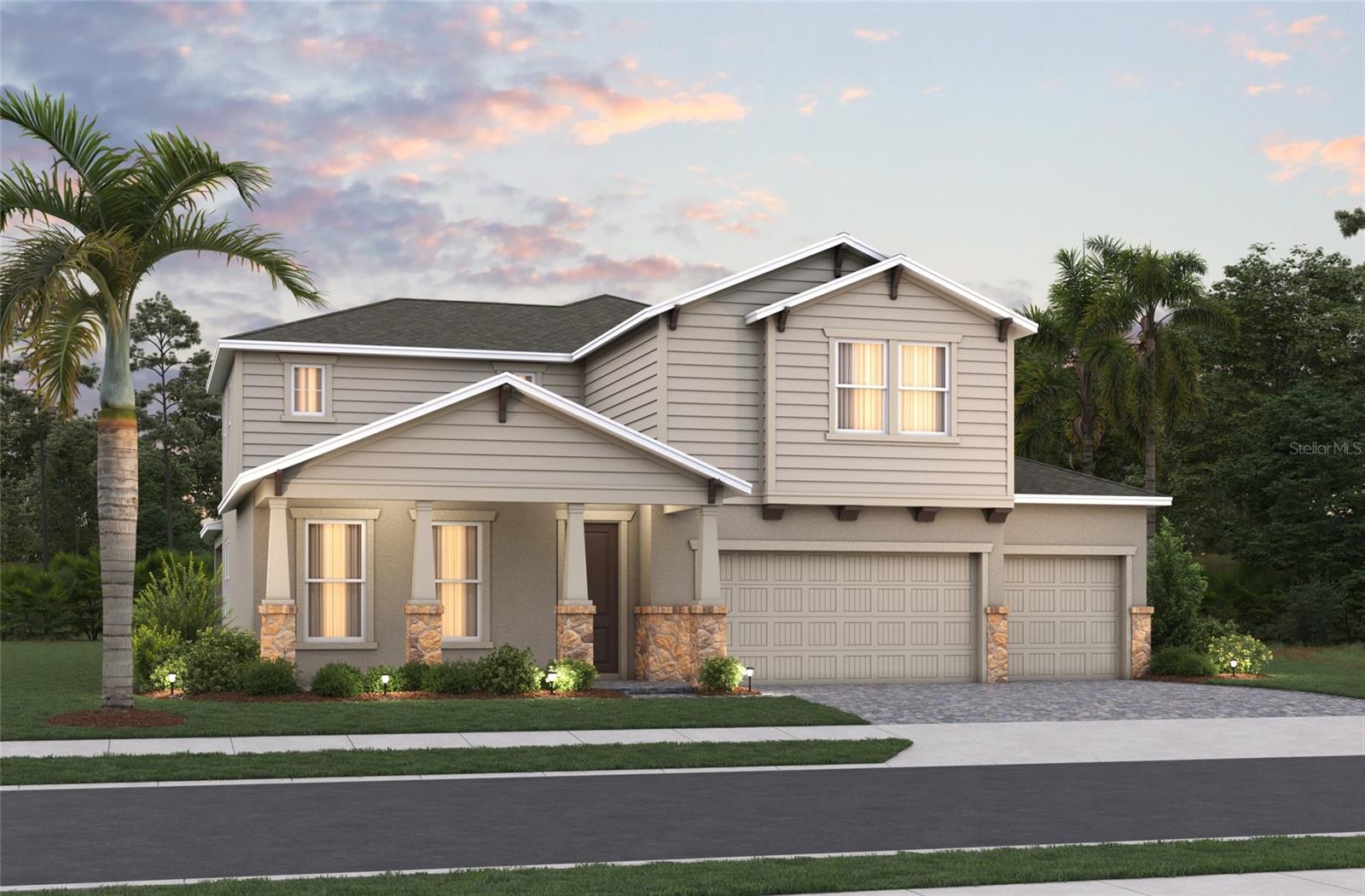 Under Construction. Welcome to the **Canterbury** in the highly sought-after **Estates at Lake Jesup** by Beazer Homes. This beautifully designed two-story home offers **4 bedrooms, 3 full bathrooms, and 3,097 square feet** of thoughtfully crafted living space, combining modern style with everyday functionality. The open-concept floor plan features a spacious great room, an elegant dining area, and a gourmet kitchen complete with **quartz countertops, 42-inch cabinetry, a large center island, and ample storage**—perfect for entertaining or everyday living. Luxury vinyl plank flooring and recessed lighting enhance the home's bright, inviting atmosphere.
The spacious primary suite serves as a private retreat, featuring abundant natural light, a large walk-in closet, and a luxurious en-suite bathroom. A first-floor bedroom with a full bath provides the perfect setup for guests or multigenerational living, while a dedicated study and expansive upstairs loft offer flexible space for a home office, media room, or play area.
Situated on a **premium 0.18-acre homesite near a cul-de-sac**, the oversized backyard and covered lanai provide the ideal setting for relaxing, entertaining, or creating your dream outdoor oasis. A **three-car garage** offers plenty of room for vehicles, storage, and hobbies.
Conveniently located in the desirable **Estates at Lake Jesup**, this home is just minutes from historic downtown Sanford, the Sanford Riverwalk, shopping, dining, Orlando Sanford International Airport, SR 417, and Interstate 4, offering easy access throughout Central Florida. This exceptional home combines quality craftsmanship, an ideal location, and spacious living—making it one you won't want to miss. Beazer Homes is proud to be
America’s #1 Energy-Efficient homebuilder.
Our FY25 average gross HERS score of 32 (38 excluding solar) was the lowest of the publicly reported
scores among the top 30 U.S. homebuilders by volume identified by Builder Magazine’s Top 100 List (based
on 2025 total closings).
Take advantage of our special buyer incentives which may include closing costs, design studio upgrades,
FLEX dollars, and more. Contact us today to learn more about how you can benefit from these exclusive
offers.