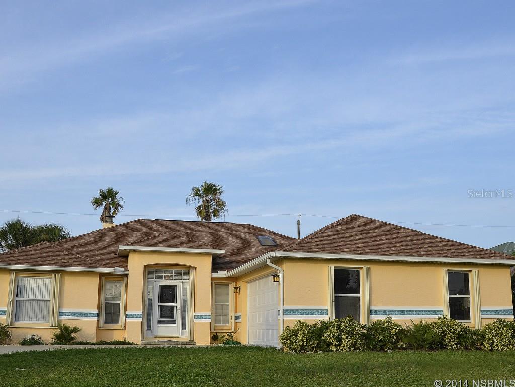 Wonderful BEACHSIDE home just a few steps from the NO DRIVE BEACH.  This home offers an open floor plan with vaulted ceilings and lots of natural light.  Well maintained with newer Energy Efficient HVAC system (installed 2013) and newer roof (2012).  The solar-heated, saltwater pool is screened amid low-maintenance, terraced landscaping and privacy fencing.  The Master Suite features his and hers closets, whirlpool tub and separate shower with French Doors leading out to the air-conditioned Florida Room.  For security and protection, the home features Built-in metal Storm Shutters and is equipped with an alarm system. ;Water: City
