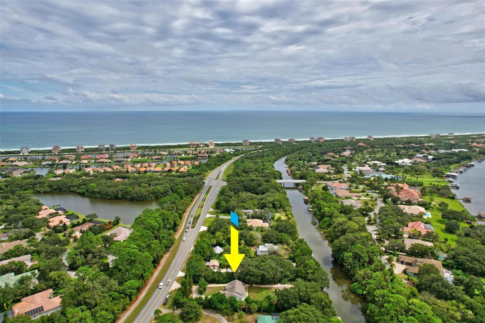 Exceptional Waterfront Residential/Commercial Opportunity in The Hammock!

Nestled in the heart of The Hammock along scenic A1A in Palm Coast, this rare 0.78-acre waterfront property offers an incredible blend of residential comfort and commercial potential. Featuring 100 feet of frontage on Fox Canal—with direct access to the Intracoastal Waterway in just minutes—and 100 feet of frontage on A1A, this prime location is truly one of a kind.

The property features a private gated entrance, oversized new paved driveway, a charming main residence, and a separate guest house. The main home offers 3 bedrooms, 2 baths, a spacious family room, dining room, kitchen, breakfast nook, and an expansive Florida room lined with French doors overlooking a peaceful, park-like backyard shaded by magnificent mature oak trees. Recent updates include a 2015 roof, 2022 water heater, and 2016 HVAC system.

The guest house includes a living room, kitchen, 2 bedrooms, 1 fully renovated bath, and a new stackable washer and dryer. HVAC was replaced in 2021.

Whether you're envisioning a private waterfront retreat, a home-based business, multi-generational living, or an income-producing investment with short-term rental potential, the possibilities are endless. Enjoy tranquil canal views, frequent visits from manatees and dolphins, and easy access to boating, beaches, dining, and shopping.

Conveniently located near Hammock Beach, Hammock Dunes, Yacht Harbor Village, Washington Oaks Gardens State Park, Jungle Hut Beach, Flagler Beach, and just 25 minutes from St. Augustine or Daytona Beach.

Location, Lifestyle, and Limitless Potential—this waterfront gem is ready for your vision.