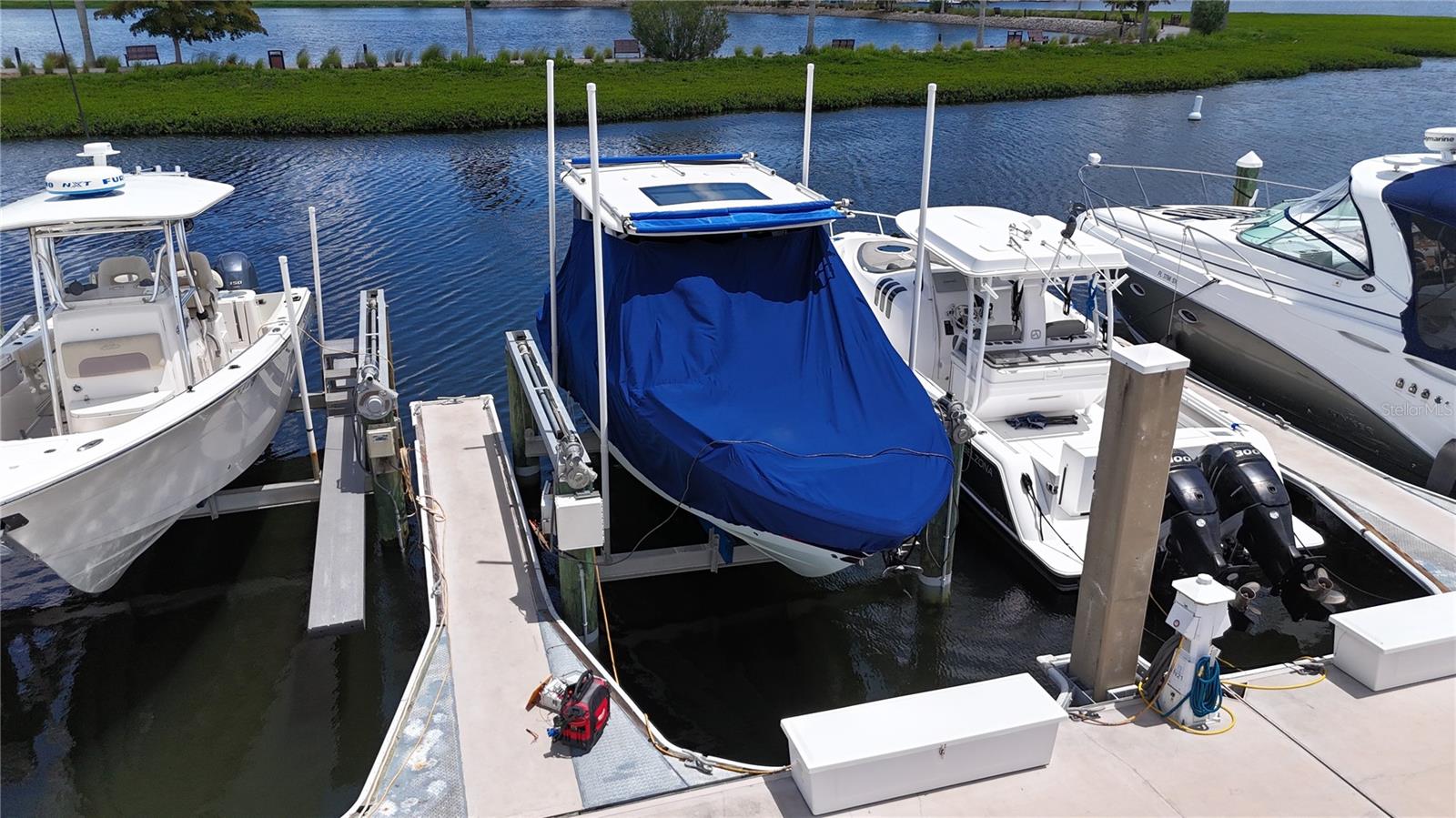 Own your piece of paradise with this premium deep-water boat slip at N-21 on North Dock at the highly coveted Riviera Dunes Marina.   Located on Florida’s beautiful Gulf Coast, this protected marina is one of the safest harbors in the region with easy access to Tampa Bay, the Intracoastal Waterway, and the Gulf. 

This floating dock slip measures 35' x 13.4', accommodates vessels up to 38.5' feet in length, a 10,000lb lift, offers 50 amp shore power,  pump-out at each slip, and Wi-Fi. Owners enjoy full access to the marina's resort-style amenities, including gated parking,  2 floating heated pools, pet walking area, social docks with 3 grills, laundry facilities, private bathrooms and showers, and an on-site fuel dock.

With 24-hour gated security, Riviera Dunes offers luxury, safety, and convenience. Minutes from waterfront dining, downtown Bradenton, and Sarasota. The Dockside Grille and Social Bar is also located directly at the end of center dock providing an inviting place to meet friends for cocktails, dining as well as entertainment and dancing 4 nights a week to live music on the patio.  Don't miss the Happy Hour Menu!

This is a rare opportunity to own in one of Florida’s top-rated marinas—perfect for seasonal boaters or as a rental investment! Purchased slips can also be rented and managed by the marina or owner. You do not need to own a home or condo to purchase a slip here at Riviera Dunes Marina.