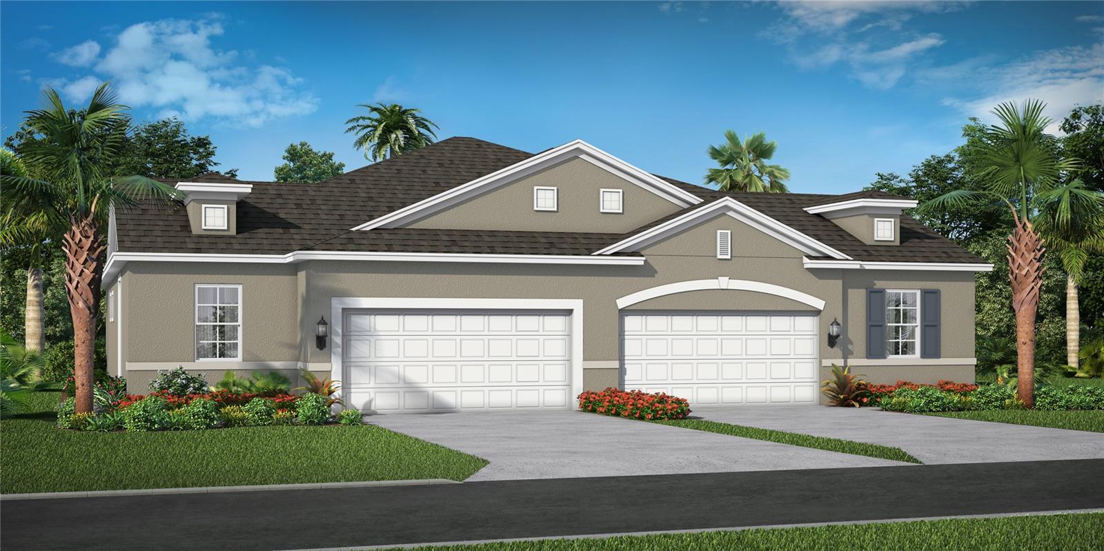 Under Construction. Enjoy the benefits of new construction in the established golf community of Kings Gate. Kings Gate is an amenity rich golf community with an on site restaurant, located close to shopping and highways. The Cypress has a generous Great Room and large quartz kitchen counter for friends to gather. Lots of windows, 10' ceilings, and 8' doors make it feel larger than its manageable size. Plenty of storage is offered throughout the house. Within the kitchen there are plenty of cabinets in white along with a pantry and equipped with Ge appliances. The large laundry room has a linen closet and the master has a walk-in closet. Wood look tile throughout the home give it a welcoming feel . This home will include a screened lanai and cordless blinds. The Cypress is the perfect size for part time living, for those looking for an active adult community. The affordable HOA includes cable, insurance, lawn maintenance and more.