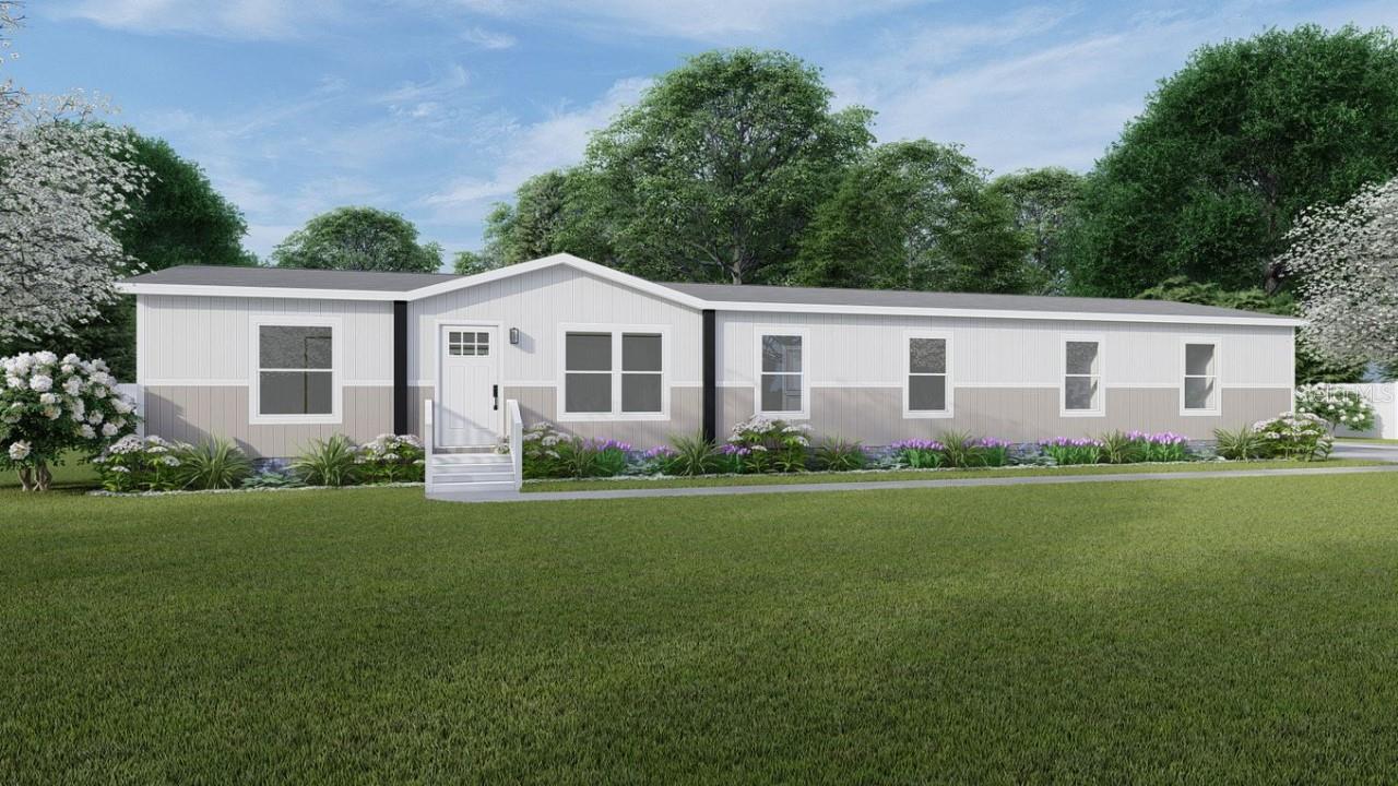 One or more photo(s) has been virtually staged. Under Construction. Home is currently Set on lot Estimated Ready by 1st Week December **Pictures are Digitally Staged Photos** Secluded Country setting, yet close to all amenities like the historic keystone heights nearby. No Neighbors in sight, you are welcomed by a Giant Florida Oak tree that enhances the wrap around driveway. Across from the home, is the beautiful Crater Lake. This home sight is one of the highest elevations in Keystone Heights. We are finishing process of completing your dream home, which will be the Clayton Model "Snowcap" a 5-bedroom 3 Bath, 2,128 Sq. Ft. Home that will come equipped with all Brand-New stainless-steel Appliances, Brand New Water Well, New Roof, New HVAC system, new septic system, All on 1.15 Acres
