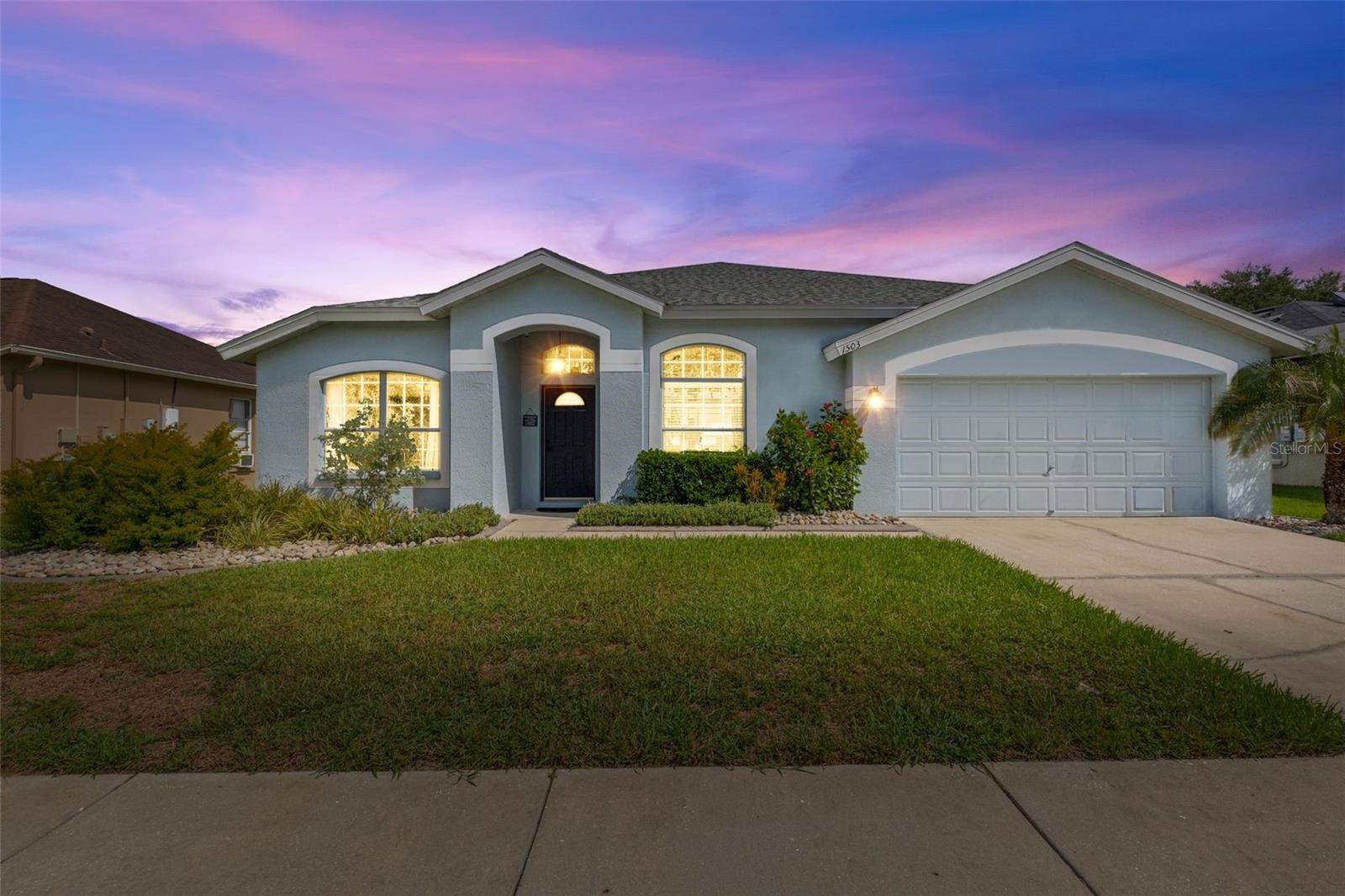 WELCOME HOME to this beautifully updated Meadow Pointe POOL HOME featuring 3 bedrooms PLUS a Bonus Room with a stylish barn door and built-in bookshelves... perfect for a home office, playroom, or guest space!  You'll love the OPEN CONCEPT layout filled with NATURAL LIGHT and NO CARPET anywhere. The spacious kitchen offers GRANITE countertops, natural gas, and overlooks the living and dining areas, making everyday living and entertaining a breeze.  Retreat to the OVERSIZED Primary Suite featuring custom closets and plenty of room to unwind. Major updates include a NEW AC (2024) and NEW ROOF (2025) for peace of mind.  Step outside to your PRIVATE BACKYARD OASIS! Enjoy the COVERED LANAI, HEATED POOL, and a FULLY FENCED yard. Need even more room? There is additional fenced yard space beyond the lanai... perfect for pets, play, or gardening.  With thoughtful upgrades, abundant space, and a location in desirable Meadow Pointe, this MOVE-IN READY home is one you won't want to miss! **Ask about EXCLUSIVE FINANCING INCENTIVES available to qualified buyers. Buyer is not required to use the preferred lender.