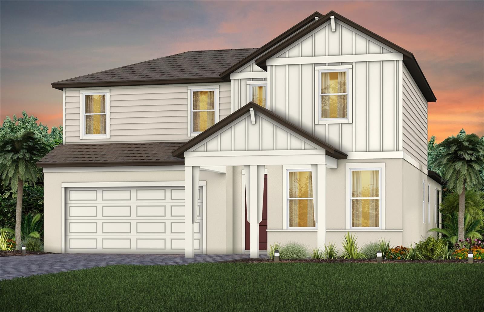 Virtually Staged. Under Construction. Pulte Homes is Selling in Spencer Glen in Riverview, FL! These new homes offer an unparalleled living experience for families seeking the perfect blend of modern comfort and Florida's natural beauty.  This new community will feature a resort-style pool with an open cabana, a clubhouse, sports courts, dog park, playground and much more! With its prime location within one mile from the I-75/Big Bend interchange and HWY 301, Spencer Glen provides easy access to commuting corridors, entertainment, and shopping.
Featuring the popular Coral Grand floor plan with an open-concept home design, this home has all the upgraded finishes you've been looking for. The designer kitchen showcases a center island with single-bowl sink with upgraded faucet, stylish white cabinets, 3cm quartz countertops with 3”x12” tiled backsplash, a spacious pantry, and Whirlpool stainless steel appliances, including a built-in oven and microwave, dishwasher, and stovetop with range hood.
The bathrooms have white cabinets and 3cm quartz countertops, and a walk-in shower and dual sinks in the Owner's bath. There is luxury vinyl plank flooring is in the main living areas, 18”x18” tile flooring in the bathrooms and laundry room, and stain-resistant carpet is in the bedrooms and loft. 
This home makes great use of space with a 2nd story loft, 2 bedrooms and full bath upstairs, an enclosed flex room, a convenient laundry room with utility sink, an extended gathering room, covered lanai and a 2-car garage.
Additional upgrades and features include LED downlights in the gathering room, 8’ interior doors, iron balusters with oak handrail, brushed nickel lighting and hardware, glass insert at front door, whole house gutters, impact glass windows and Smart Home technology package with a video doorbell. 
Enjoy peace of mind with Pulte’s transferable, 10-year Limited Structural Warranty that covers materials and workmanship in the 1st year, workability of plumbing, electrical, HVAC, and other mechanical systems through the 2nd year, various types of water infiltration and internal leaks through the 5th year, and the structural integrity of the home through the 10th year. Plus, we’re currently offering limited-time incentives and below-market rates!