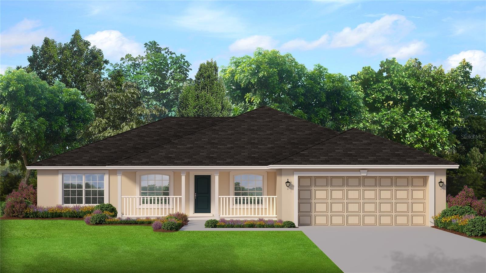 Under Construction. Under Construction. 2010 sq. ft. living space features 3 bedrooms, study/office, 2 bathrooms, 2 car garage, & 14' x 10' truss covered back patio, and front porch. Split plan with big living room, open kitchen, & dining room. Master bedroom features tray ceiling w/crown molding, master bath has dual vanities, garden tub, & separate walk-in tile shower. New Caledonia granite countertops throughout.