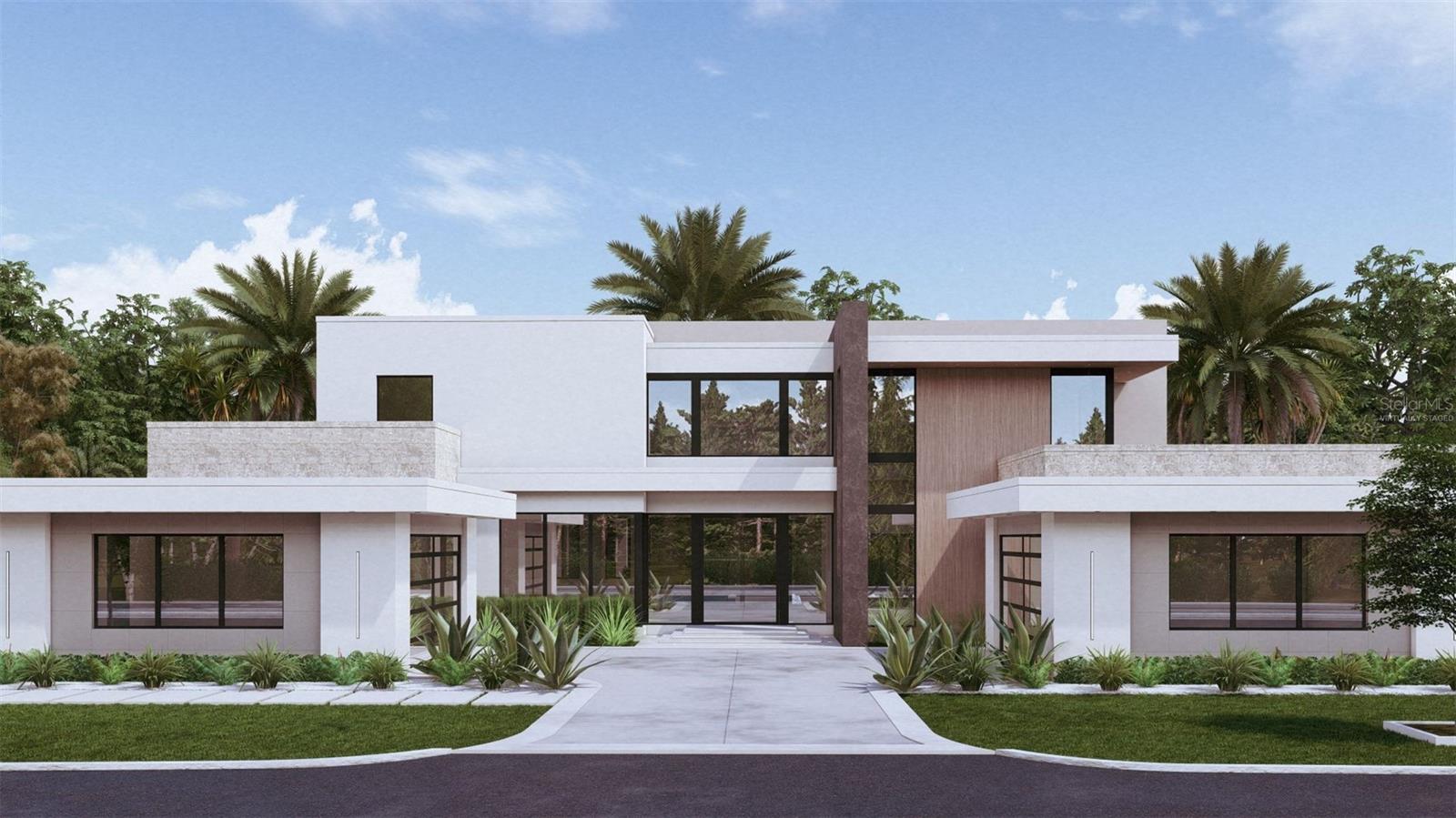 One or more photo(s) has been virtually staged. Under Construction. Being expertly built by Mrcela Custom Homes, this modern estate presents a rare opportunity to own a legacy property along the front nine of Lake Nona Golf & Country Club's Championship golf course. Elevated on its corner home site, this work of art will showcase timeless architectural vision, refined luxury, and exceptional craftsmanship. Spanning more than 6,000 square feet of living space, the design includes a grand primary suite with spa-style bath, multiple en-suite bedrooms, a private theater and a sophisticated home office. Expansive indoor-outdoor living areas with floor-to-ceiling glass walls, a designer kitchen with scullery, and imported finishes throughout, create a residence that blends elegance, functionality, and lifestyle excellence. Perfectly situated for golf course views and sunset skies, the spacious exterior living area includes a modern pool, spa and summer kitchen. Offering superb amenities, exceptional family experiences and outstanding service, Lake Nona Golf & Country Club has delivered the highest quality of living in Central Florida for more than 30 years. Additional estate features include two, 2-Car Garages. One garage, fully airconditioned, offers flex space for a fully equipped fitness studio and golf simulator.