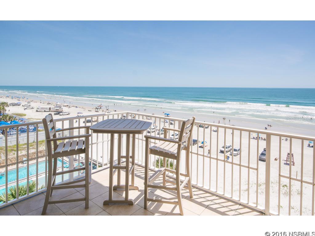 Live the Luxury Oceanfront Lifestyle! Beautiful ocean front, fifth floor, northeast corner unit. GREAT Rental history! 9' ceilings with crown molding in living room. Large ocean front balcony to take in the views. Ocean front master suite has balcony access, with large master shower with double heads and Whirlpool tub, granite counter tops. Den/office area has wood flooring along with dining area. Kitchen has solid wood cabinets, recessed lighting, and granite counter tops. NEW A/C UNIT IN 2016!! Common amenities are gated, underground parking. Heated ocean front pool with designer pavers and spa. Exercise room. This one comes Fully Furnished and is close to The Flagler Area Restaurants and Shopping. You will not be disappointed! ;LocationDescription: Condo ;Water: City