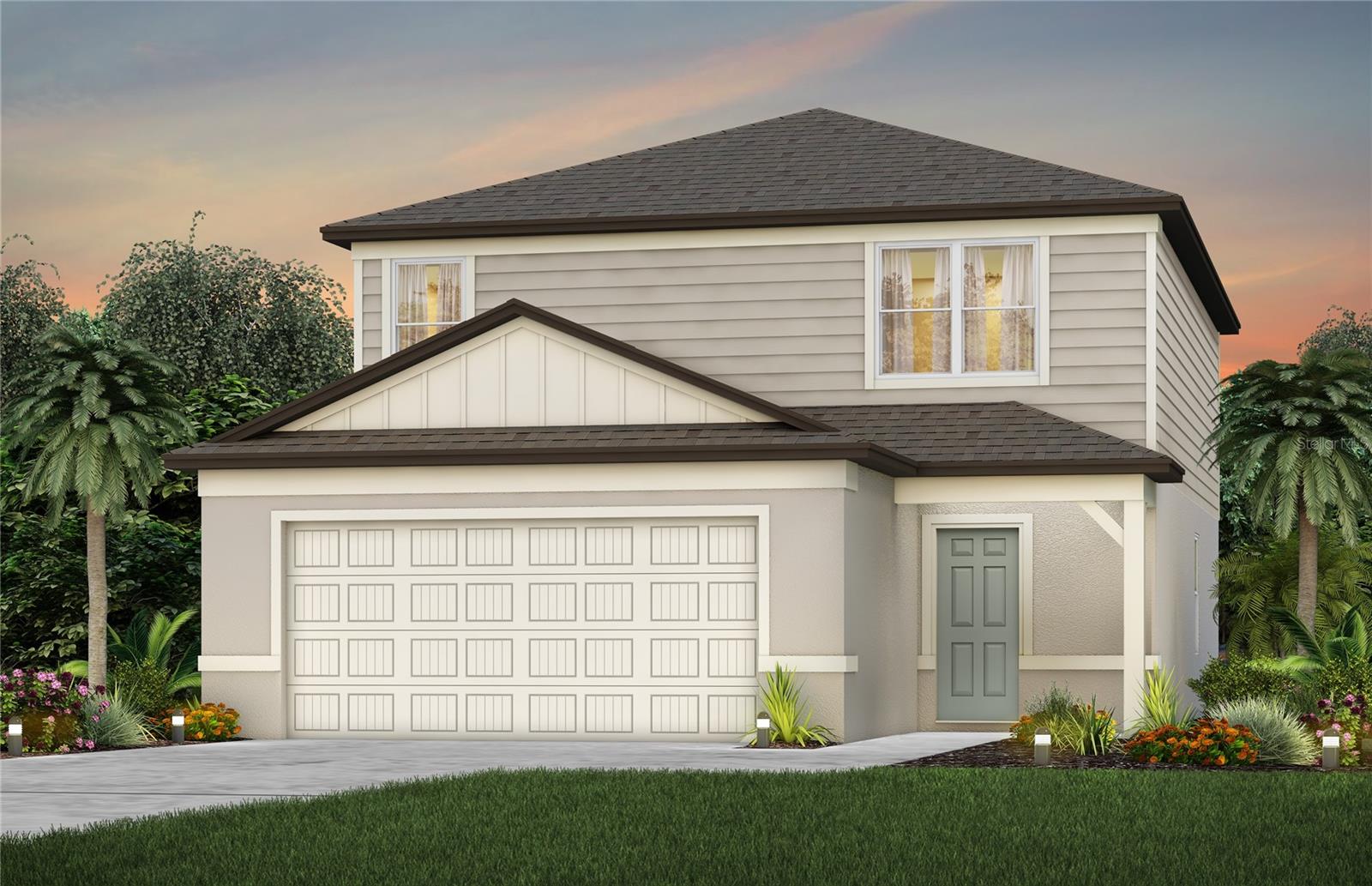 Under Construction. New Year, New Home - this home will be Move-In Ready late December! The new construction home you've been looking for is at Isles at BayView in Parrish, FL! With easy access to I-75 and I-275 and centrally located between Tampa, St. Petersburg, and Sarasota, Isles at BayView offers resort-style amenities, including a clubhouse, pool, game room, and more.
Featuring the popular McNair floor plan with an open-concept home design, this home has all the upgraded finishes you've been looking for. The designer kitchen showcases a center island with a large single bowl sink, gray cabinets, 3cm quartz countertops with a 3"x6" herringbone tiled backsplash, and Whirlpool stainless steel appliances including a refrigerator, dishwasher, exterior vented microwave, and range. 
The bathrooms have matching white cabinets and 3cm quartz countertops and a walk-in shower, and dual sinks in the Owner's bath. There is luxury vinyl plank flooring in the main living areas, 12”x24” floor tile in the baths and laundry room, and stain-resistant carpet in the bedrooms and loft. 
This home makes great use of space with a 1st-floor bedroom and full bath, versatile loft, convenient 2nd-floor laundry room with Whirlpool washer and dryer, 2-car garage with garage door opener, and storage under the stairs. 
Additional upgrades include a covered lanai, window blinds throughout, and a Smart Home technology package with video doorbell. 
Call or visit today and ask about our limited-time incentives and special financing offers!