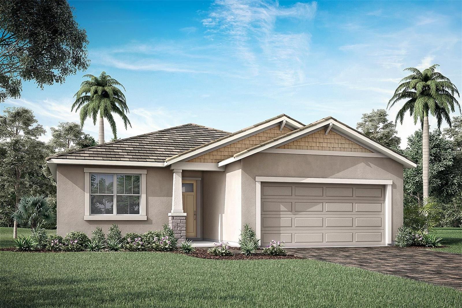 Under Construction. Introducing the Gateway model with a charming Craftsman elevation in the welcoming Lakeside community, where thoughtful upgrades and effortless Florida living come together in perfect harmony. This beautifully designed home features an open-concept layout filled with natural light that spills in, flooding every nook and cranny, while durable luxury vinyl plank flooring enhances the main living areas with both style and function. The kitchen serves as the heart of the home, showcasing off-white quartz countertops with delicate gray and taupe veining, rich wood-toned cabinetry with crown molding and soft-close doors and drawers, a stylish tile backsplash, and a full suite of ENERGY STAR appliances, all seamlessly connected to the gathering and dining spaces for easy entertaining and everyday comfort. The private owner’s suite offers a serene retreat with dual vanities and a tile-to-ceiling shower, while additional bedrooms feature plush carpeting and a versatile study provides the perfect space for a home office or quiet getaway. Step outside to the covered lanai with paver flooring and embrace Florida’s signature indoor-outdoor lifestyle, complete with the added convenience of a washer and dryer. Living in Lakeside means enjoying an exceptional amenity experience with two sparkling resort-style pools and beautifully designed clubhouses, fully equipped workout facilities, and popular pickleball courts, all brought together by a dedicated lifestyle director who curates engaging events and social opportunities, just moments from shopping, dining, and the Gulf Coast’s stunning beaches.
*** Photos, renderings and plans are for illustrative purposes only and should never be relied upon and may vary from the actual home. Pricing, dimensions and features can change at any time without notice or obligation. The photos may be from a furnished model home and not the home offered for sale.