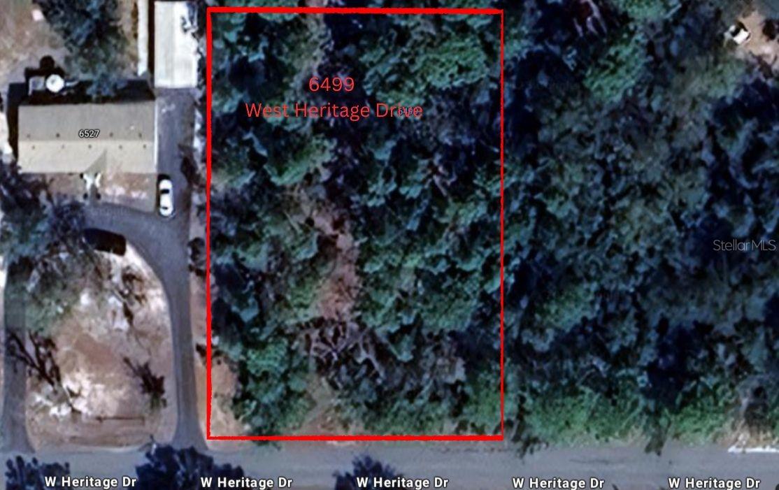 Welcome to 6499 W Heritage Dr, a rare 1.02-acre homesite offering 150 feet of paved road frontage and nearly 300 feet of depth in the established Heritage Acres community. This oversized lot provides room for your dream home, pool, or private retreat—while keeping you close to everything that makes Homosassa living so enjoyable.

From this central location, you’ll have quick access to U.S. 19, connecting you to Crystal River, Tampa, and the rest of Florida’s Nature Coast. You’re just minutes from local schools including Homosassa Elementary and Crystal River High, multiple churches, and a variety of small businesses that give the area its hometown charm.

For lifestyle and leisure, you’ll enjoy proximity to the Homosassa River and Gulf of Mexico for boating and fishing, as well as golf courses, parks, and nature preserves. Everyday conveniences are right around the corner...grocery stores, hospitals, shopping, and medical offices along with popular restaurants, waterfront dining, and local entertainment.

Flood Zone X offers peace of mind, and the lot’s size and location make it a perfect canvas for your vision. Opportunities like this are rare...spacious land in a neighborhood setting, with so much nearby to enrich daily life.
