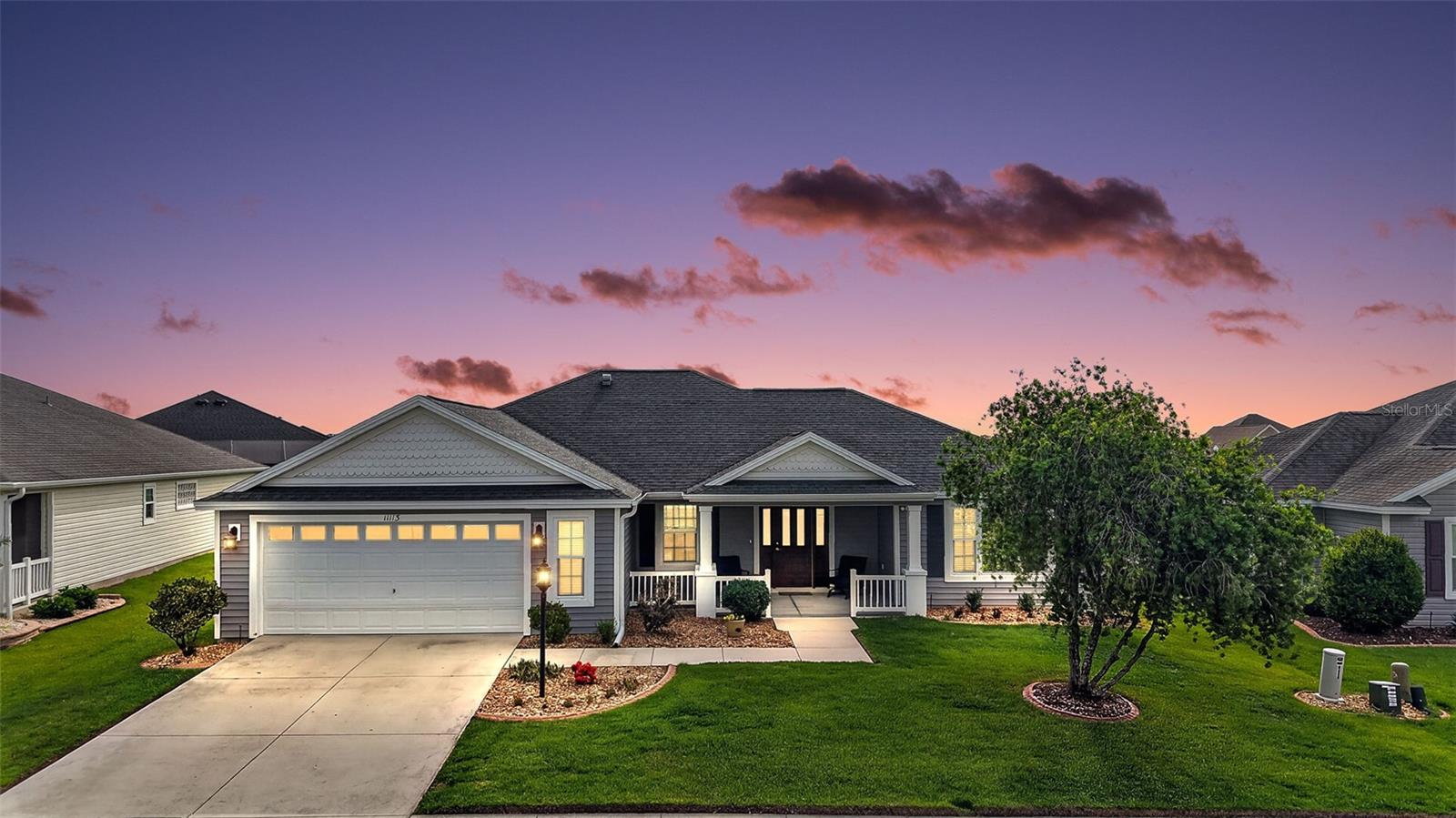 One or more photo(s) has been virtually staged. Welcome to this charming 3-bedroom, 2-bathroom Citrus model home located in the highly desirable Oxford Oaks community, just minutes from The Villages—and best of all, NO BOND!
Perfectly situated with convenient access to The Villages Charter Schools, shopping, dining, entertainment, and everyday conveniences, this home offers an ideal setting for families of all ages.
From the moment you arrive, you'll be welcomed by an inviting front porch complete with a classic picket fence—the perfect spot to enjoy your morning coffee or relax in the evening. Step inside to discover a bright, open-concept floor plan filled with natural light. The spacious family room features a tray ceiling and large sliding glass doors that lead to a covered, screened lanai overlooking the backyard. An additional paved patio provides the perfect space for grilling and outdoor entertaining.
The well-appointed kitchen offers ample counter space, pull-out cabinet shelving, stainless steel appliances, and a seamless flow into the dining area, making everyday living and entertaining effortless.
The popular split-bedroom layout provides privacy for everyone, with two guest bedrooms and a full guest bathroom located on one side of the home. The primary suite is a relaxing retreat featuring a tray ceiling, large walk-in closet, and an en-suite bathroom with dual vanities and a spacious Roman-style walk-in shower.
Additional features include an indoor laundry room with cabinetry and a utility sink, as well as an oversized extended garage offering plenty of storage space.
Residents of Oxford Oaks enjoy exceptional resort-style amenities, including a community pool, pickleball courts, full-size tennis courts, playground/jungle gym, outdoor fitness equipment, and a covered pavilion perfect for picnics, BBQs, and community gatherings. Expansive green spaces provide plenty of room for football, soccer, and other outdoor activities.
Don't miss this opportunity to own a beautiful home in one of the area's most sought-after communities. Be sure to check out the 3D tour and schedule your private showing today!