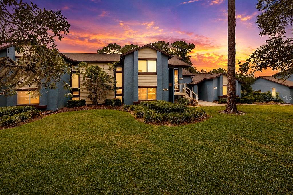 Wake up to peaceful golf course views and enjoy the tranquility of one of Weeki Wachee's most desirable communities! Nestled along the picturesque 8th fairway in Fairway at The Heather, 7560 St. Andrews Blvd is a charming 2-bedroom, 2-bath condominium offering the perfect blend of comfort, convenience, and Florida living. Start your mornings with a cup of coffee while overlooking the beautifully manicured fairway, expansive green space, and mature landscaping that provide a serene backdrop year-round. Inside, this thoughtfully designed ground-floor residence features spacious living and dining areas, creating an inviting atmosphere for everyday living and entertaining. Fresh interior paint and brand-new carpeting throughout add a fresh, move-in-ready appeal. The updated kitchen showcases crisp white cabinetry and brand-new white appliances, while the comfortable primary suite offers a private bath and ample closet space. A generously sized guest bedroom and second full bath provide flexibility for family and visitors. The enclosed sunroom, complete with heating and cooling, offers additional living space to enjoy throughout the year. Offered partially furnished and including a one-year home warranty, this condominium provides a seamless transition for buyers seeking a seasonal retreat or full-time residence. The monthly HOA fee covers exterior maintenance, landscaping, trash removal, and basic cable, allowing for low-maintenance living. Conveniently located just minutes from the natural beauty and attractions of Weeki Wachee Springs State Park, Hernando Beach, Pine Island, Homosassa Springs Wildlife State Park, shopping, dining, and medical facilities. Don't miss this opportunity to own your own piece of paradise and embrace the Florida lifestyle you've been dreaming of!