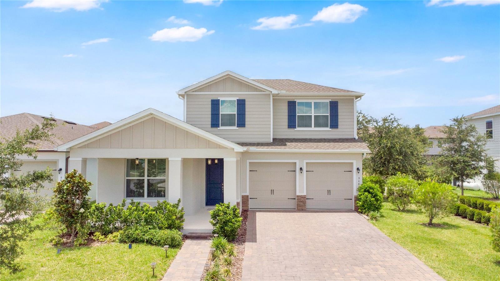 LIKE-NEW WINTER GARDEN HOME WITH DISNEY FIREWORK VIEWS!
Welcome to this pristine, turnkey home in Summerlake Reserve—an exclusive Winter Garden community of just 41 homesites. Built in 2023 and kept in immaculate "like-new" condition, this exceptional Sawgrass plan features 4 bedrooms, 3 baths, and 2,569 sq. ft. under air, perfectly situated next to a peaceful neighborhood green space.
HIGHLIGHTS:
DISNEY VIEWS: Enjoy front-row seats to the nightly Disney fireworks display right from your front porch!
SMART LAYOUT: First-floor private Owner's Suite with 9'4" ceilings and 8' doors. The second floor features a huge bonus room with an adjacent bedroom and full bath—ideal for guests or a teenager's retreat.
CHEF'S KITCHEN: Upgraded with a built-in wall oven, 42" 'Basalt' cabinets, Quartz countertops, a tiled backsplash, and under-cabinet lighting. Flows seamlessly into the great room and expansive covered lanai.
TOP LOCATION: Located in the heart of Horizon West, minutes from premier dining, shopping, and major highways. Zoned for top-rated schools: Panther Lake Elementary, Hamlin Middle, and Horizon High.
Avoid the wait for new construction—this fully upgraded masterpiece is ready now. Schedule your showing today!