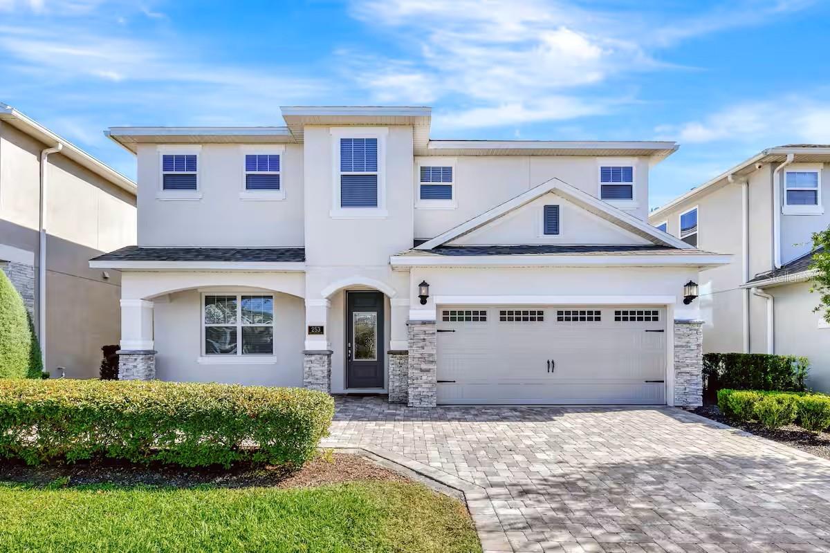 Luxury 5-bedroom, 5.5-bath fully furnished pool home in a premier short-term rental community near Disney! Built in 2020, this turnkey property features spacious en-suite bedrooms, an open-concept floor plan, private screened pool and spa, and strong vacation rental potential. Conveniently located near world-class attractions, golf, shopping, and dining. Ideal as an investment property, vacation home, or primary residence.