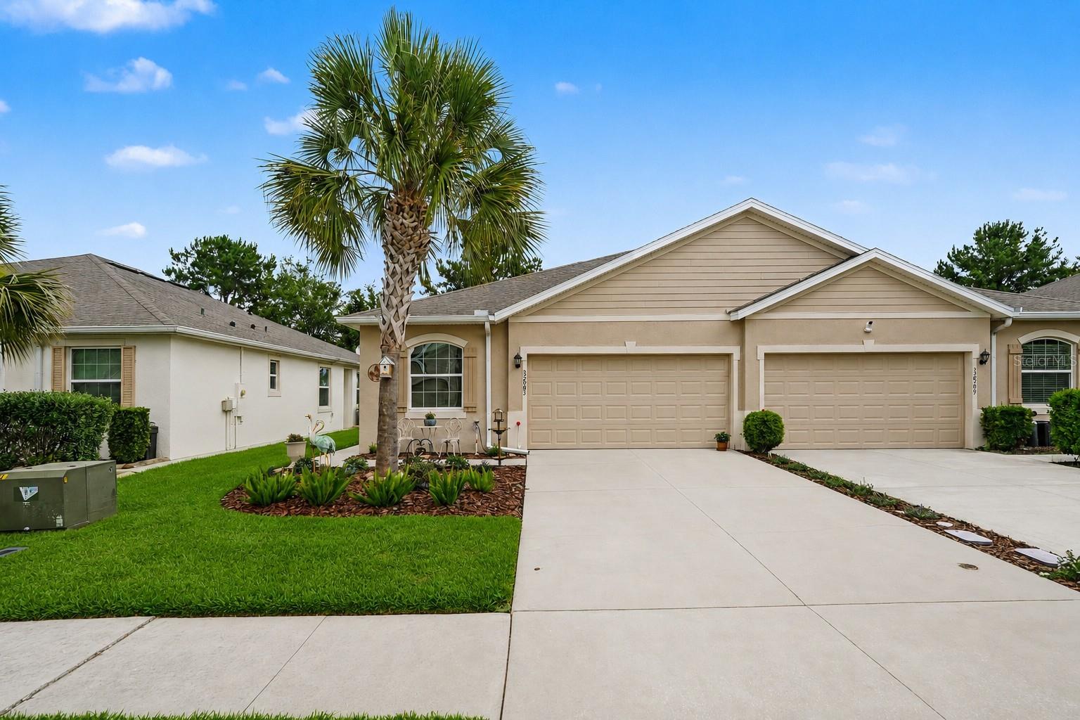 **Welcome to effortless Florida living with stunning views, thoughtful upgrades, and resort-style amenities!**

Perfectly positioned on a premium homesite with no rear neighbors, this beautifully maintained home offers the ideal combination of comfort, functionality, and privacy. Abundant Natural Light, Open Concept living with space for everyone! Private Primary Bedroom with En-Suite, perfectly appointed with dual vanities, glass framed shower, a huge walk-in closet with custom built-ins, tray ceilings and more! Enjoy peaceful, panoramic views of the open conservation area from your enclosed sunroom, where floor-to-ceiling French doors create a seamless connection between indoor and outdoor living, with designer flooring and custom wood slat ceiling.  Rich stone counters, High end 42" cabinets and stainless steel appliances adorn the gourmet kitchen with plenty of counter space. Porcelain tile and NO CARPET throughout, Upscale lighting and Ceiling fans, Crown Molding, California Shutters and whole home Water Softener are just a few of the homes unique features- MUST SEE! 
 
The thoughtfully designed Open Concept floor plan featuring 2 additional Guest Bedrooms, with closet storage systems. Dining Room, Great room, Beautifully appointed secondary bath with dual vanities, granite countertops, tub/shower combo and linen closet.  Abundant storage throughout, and a dedicated laundry room closet complete with upper cabinetry. The oversized pantry provides exceptional organization space, while the epoxy-coated garage is enhanced with custom cabinetry, built-in workspace, and accessible attic with flooring for additional storage solutions.

The bright and inviting sunroom is truly a standout feature, offering year-round enjoyment while overlooking the professionally landscaped backyard and expansive green space beyond. Whether you're sipping your morning coffee, entertaining guests, or simply enjoying the serene surroundings, this space is sure to become a favorite. 

Additional features include:
• Crown molding
• Seamless Tile flooring throughout - NO Carpet 
• Granite countertops
• Spacious Pantry and Custom Storage in every closet. 
• Dedicated laundry Closet with cabinetry
• Epoxy garage floor with Built in cabinet storage granite counter work-space 
• Private conservation views with no rear neighbors
• Move-in ready condition

Residents enjoy access to an impressive collection of resort-style amenities, including multiple swimming pools, fitness center, clubhouse, tennis courts, pickleball, basketball court, playgrounds, walking trails, and beautifully maintained recreational spaces designed for an active Florida lifestyle.

Conveniently located near shopping, dining, medical facilities, and major commuter routes, Epperson & Mirada Lagoons, this home offers the perfect blend of low-maintenance living, scenic surroundings, and outstanding community amenities.

**Experience the Florida lifestyle you've been dreaming of—where peaceful conservation views, exceptional amenities, and effortless living come together in one remarkable home.**