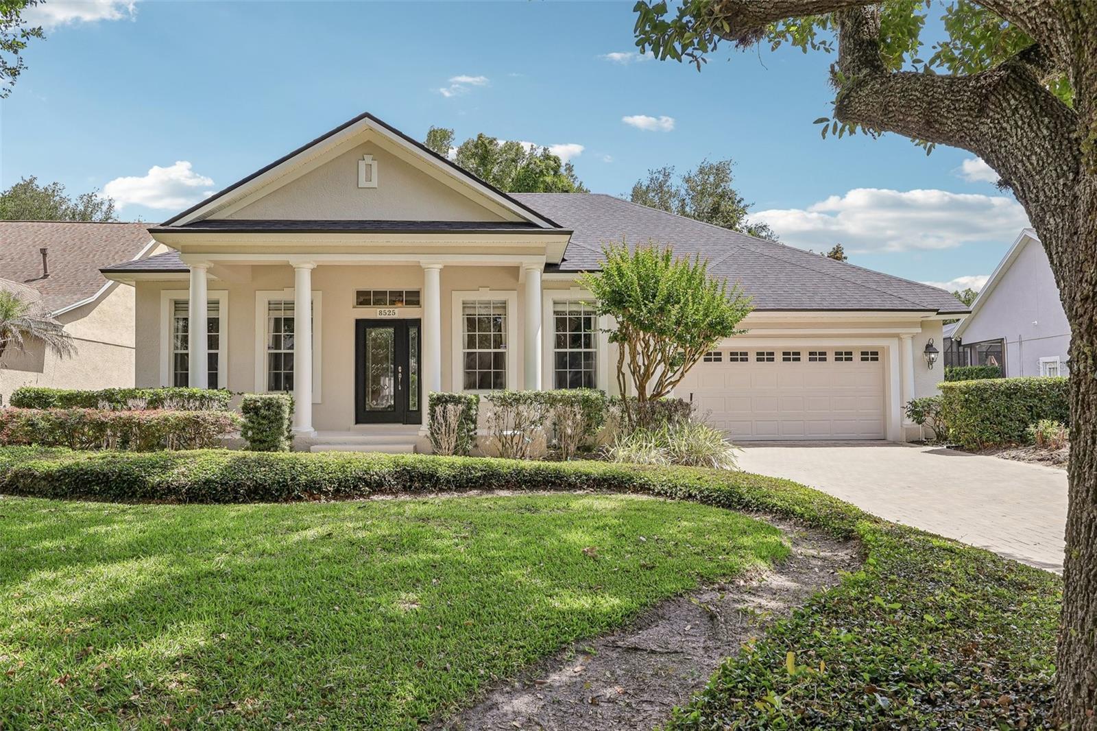 Keene's Pointe - 24-hour gated/attended community in Windermere, Florida.  4 bedroom/3 bath home with formal living and dining rooms, kitchen and great room.  This quaint home features a functional floor plan. Kitchen with newer stainless appliances, open concept floor plan joining the kitchen, nook and great room and private primary with walk-in closet and bath with dual vanities, shower and garden tub.  Enjoy peaceful evenings in the private back yard with spacious lanai, screened oversized pool and large yard.  The fourth bedroom is currently being used as a den with French doors. NEW ROOF IN 2022, WATER HEATER 2020, two car garage with storage, and much more.  Discover all this community has to offer, including The Golden Bear Club, a private 18-hole golf course designed by Jack Nicklaus offering golf, tennis, swimming, dining and clubhouse. Located close to shopping, dining, expressways and top-rated public and private schools, this home is perfect as a primary home or vacation home.  Call today for you private viewing.