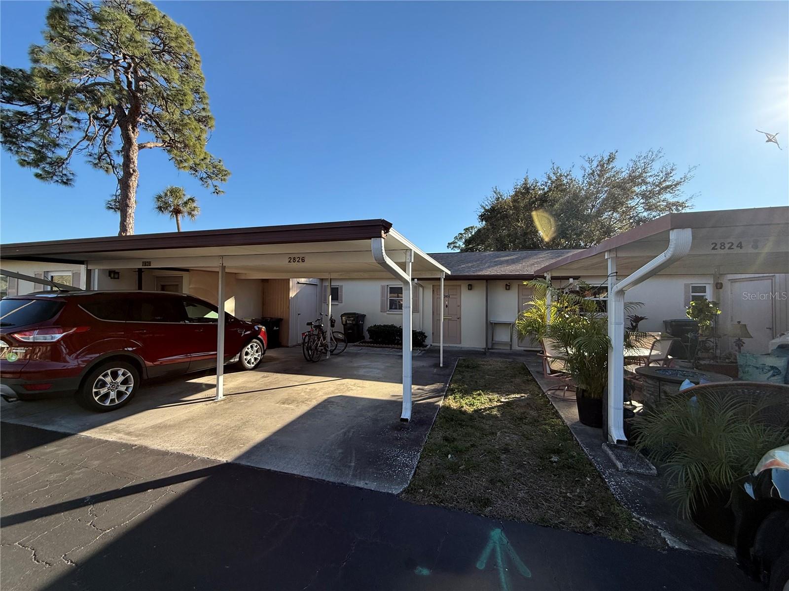 An exceptional opportunity in a sought-after 55+ community, this ground-level, single-story one-bedroom, one-bath condominium is attractively priced and offered as-is. The interior has been recently refreshed with new paint and features tile and laminate flooring throughout. Both the kitchen and bathroom have been tastefully updated. Convenient covered parking is located just steps from the front door. Monthly condo fees are affordable at $350/Mth and cover water, sewer, trash service, basic cable, exterior upkeep, and the roof, making maintenance-free living easy and predictable. Residents enjoy access to a heated community pool and an inviting clubhouse with a lively social atmosphere. Ideally located just three miles from the beautiful sands of Siesta Key Beach and close to shopping, dining, and everyday conveniences, this property is well suited for year-round living or a seasonal Florida escape. Schedule your private showing today.