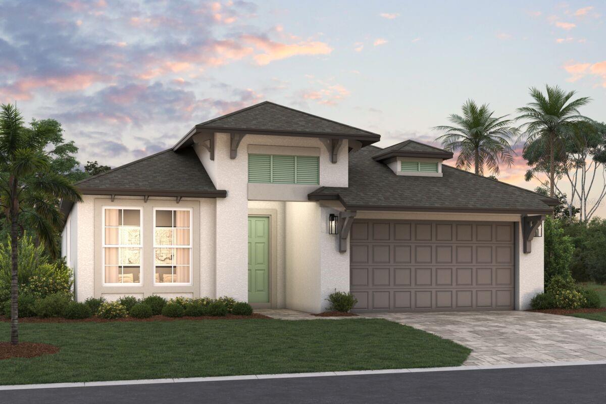 Under Construction. Discover the Calusa, a thoughtfully designed single-story home that blends spacious living with everyday comfort. Offering 4 bedrooms, 3 full baths, and over 2,195 square feet of beautifully planned living space, this new construction home features an open-concept layout ideal for both entertaining and relaxing. At the heart of the home, the expansive kitchen showcases a large center island with seating, wraparound countertops, a generous walk-in pantry, and stainless steel appliances, seamlessly connecting to the dining and living areas. Three secondary bedrooms and two full baths provide flexibility for guests, family members, or a dedicated home office. Privately situated at the rear of the home, the owner's suite offers a peaceful retreat complete with a spacious walk-in closet and a spa-inspired en-suite bath featuring dual vanities and a private water closet. Step outside to the covered lanai and enjoy Florida's year-round sunshine, creating the perfect setting for outdoor dining, entertaining, or simply unwinding at the end of the day. Enjoy resort-style living in TurnLeaf with exceptional amenities including a clubhouse, resort-style pool, fitness center, pickleball courts, walking trails, and more. Conveniently located just minutes from historic downtown Punta Gorda, Charlotte Harbor, waterfront dining, shopping, golf courses, and endless outdoor recreation, this community offers the very best of Southwest Florida living.