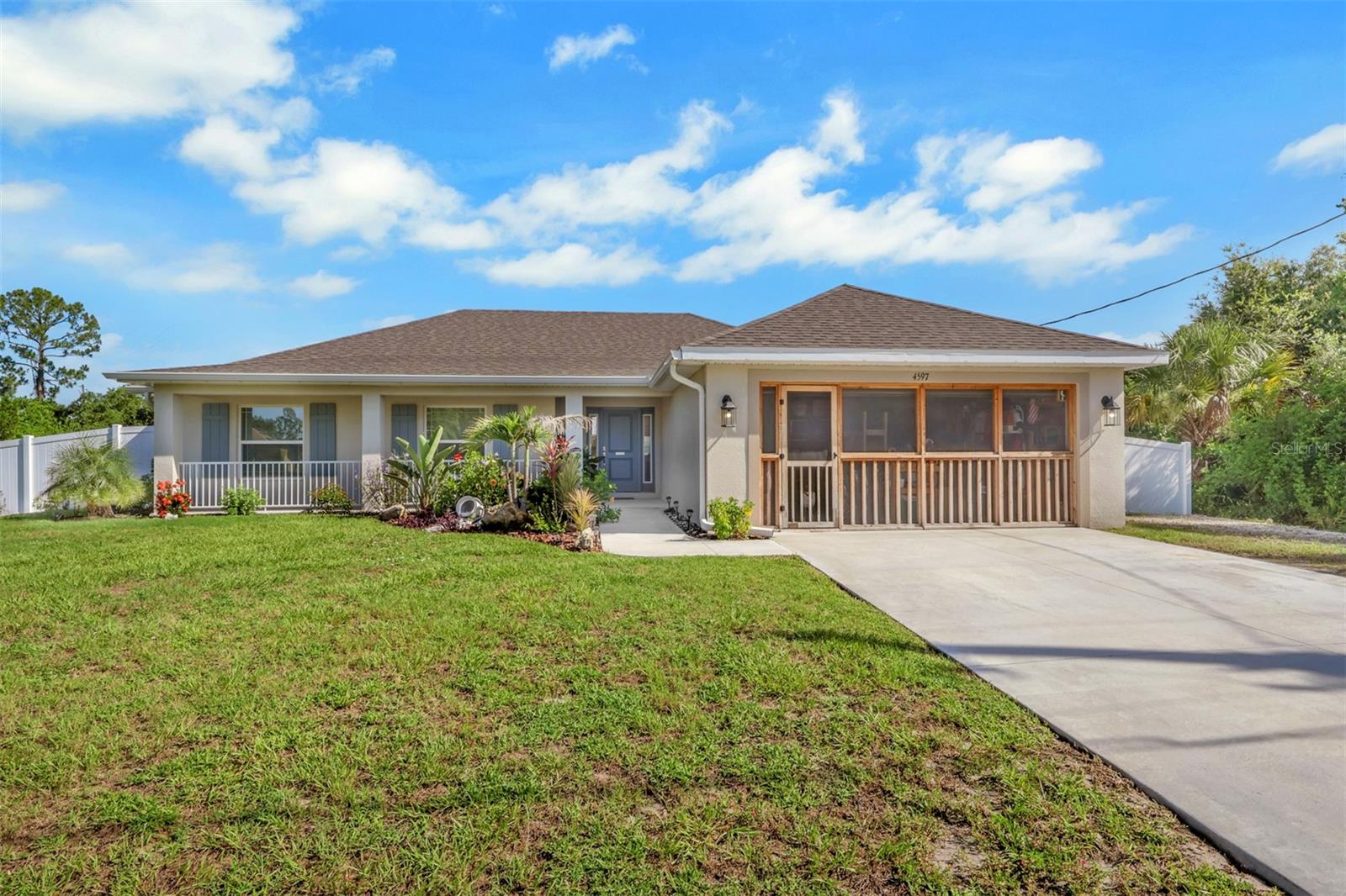 Just Listed! This meticulously maintained 3-bedroom, 2-bathroom home, built in 2025, offers 1,755 square feet of thoughtfully designed living space with a 2-car garage, blending modern finishes, quality upgrades, and everyday comfort.

Step inside to an open-concept floor plan featuring tile flooring throughout the main living areas, elegant granite countertops, and soft-close cabinetry that adds both style and functionality to the kitchen. The spacious living room is anchored by a beautiful custom-built electric fireplace, creating a warm and inviting atmosphere for relaxing or entertaining.

Need extra space? A versatile bonus room provides the flexibility to serve as a home office, playroom, media room, or even a 4th bedroom, adapting to your lifestyle.

Step outside to your own private backyard retreat, complete with a saltwater pool, paver pool deck, and an electric pool heater, making it easy to enjoy swimming throughout the year. The privacy-fenced backyard offers the perfect setting for outdoor entertaining, pets, or simply unwinding in your own peaceful oasis.

This home is equipped with both a whole-house water softener and a reverse osmosis water filtration system, providing added comfort and high-quality water throughout the home.

Located in a quiet, established neighborhood, you'll enjoy peaceful living while remaining just a short drive from beautiful Gulf Coast beaches, waterfront dining, shopping, entertainment, golf courses, and countless outdoor activities.

Built in 2024 and meticulously maintained, this move-in-ready home offers the benefits of new construction without the wait. With premium upgrades, flexible living space, and a backyard designed for year-round enjoyment, this exceptional property is ready to welcome its next owners.