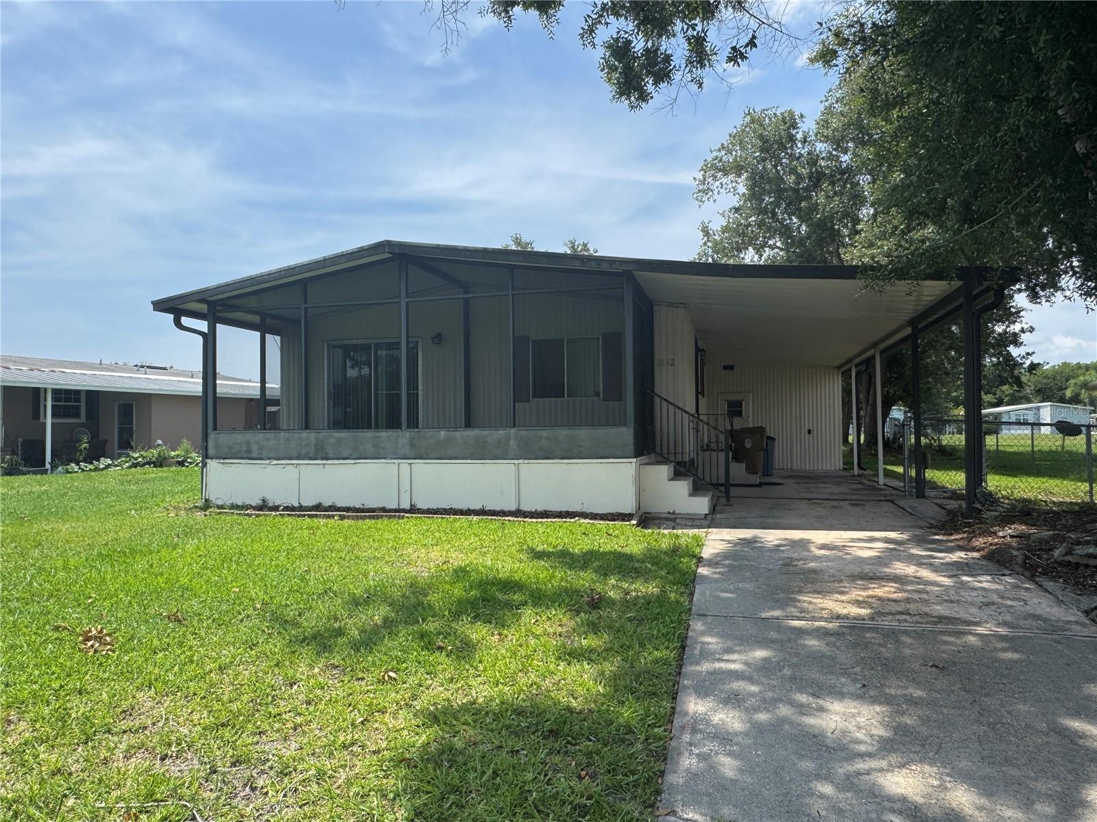 Welcome to this well-priced 2-bedroom, 2-bathroom mobile home tucked into the desirable Broadmoor subdivision, just minutes from Kissimmee's Tourist Corridor. Set on a private lot with no rear neighbors, this home offers a rare sense of seclusion — perfect for buyers who value privacy and room to make the space their own.
As part of the Poinciana Village association, residents enjoy access to fantastic community amenities, all included in the HOA: a sparkling pool, clubhouse, tennis and basketball courts, playgrounds, and shuffleboard courts. A covered carport adds everyday convenience with protected parking.
This home is being sold with solid bones and a functional, easy-flow layout — a great opportunity for buyers ready to add their personal touch. Please note the roof and HVAC will need replacement, reflected in the price and offering built-in equity potential for the right buyer.
Located in an established, high-demand area with strong community resources, this is a smart opportunity for investors or homeowners looking to build value. Schedule your showing today and see the possibilities for yourself!
