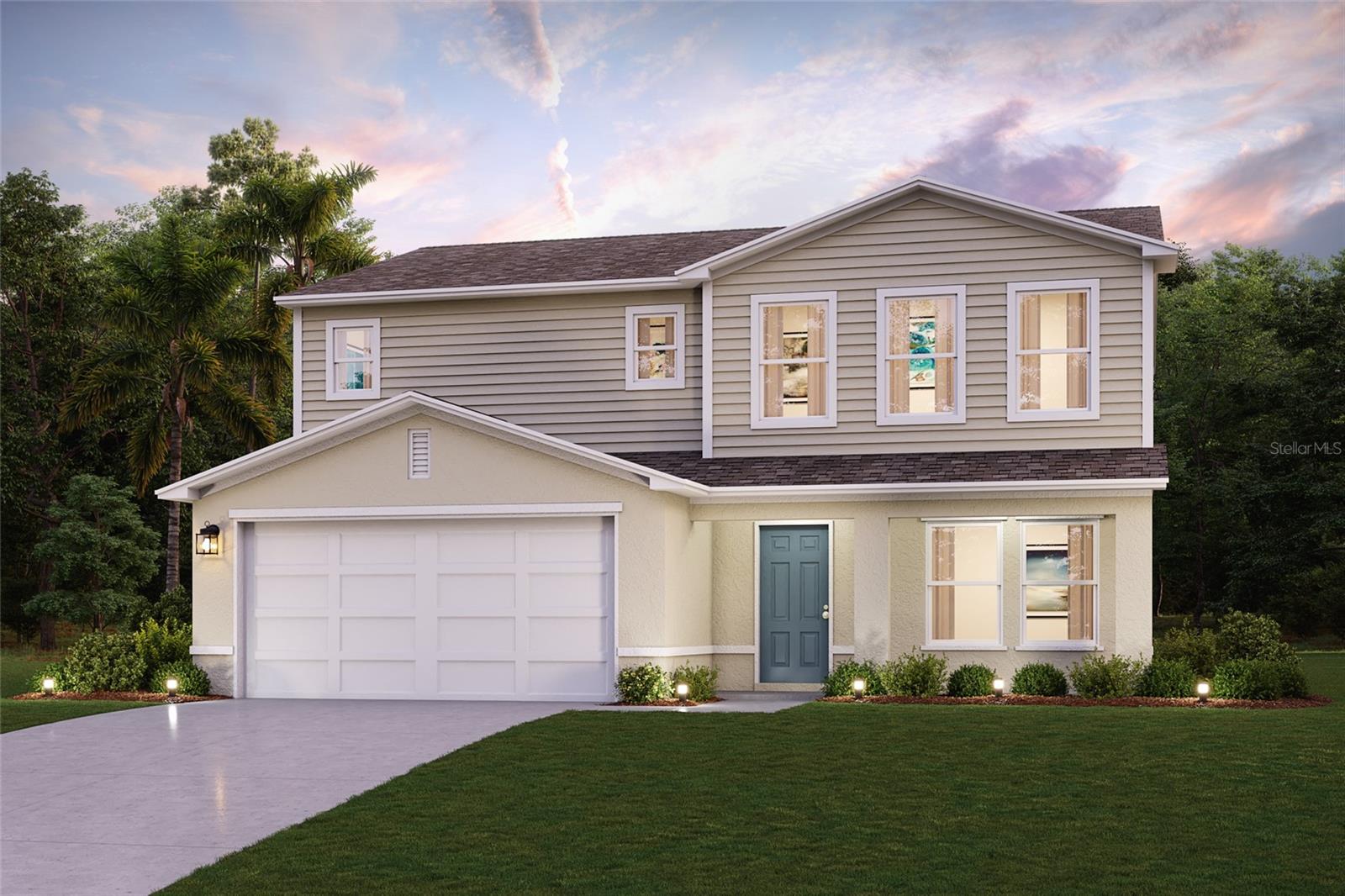 Under Construction. Explore the vibrant the spacious and inviting Marshfield Plan. This two-story home features an open great room that flows into a charming dining area, perfect for gatherings. The kitchen dazzles with stylish cabinets, striking Quartz countertops, and stainless steel appliances, including a range with a microwave and dishwasher. Upstairs, enjoy a primary suite with a private bath, ample walk-in closet, additional bedrooms, and a functional laundry room. A two-car garage and energy-efficient Low-E insulated dual-pane vinyl windows complete this home. With a one-year limited warranty included. Conveniently situated near US-17 and US-27—approximately 20 miles from Walt Disney World Resort—Bradbury offers easy access to restaurants, shopping and entertainment. Community Amenities Swimming Pool with Cabanas Playground Dog Parks Community parks with Benches, Picnic Tables, and Gazebos Outdoor Exercise Area Open Trails