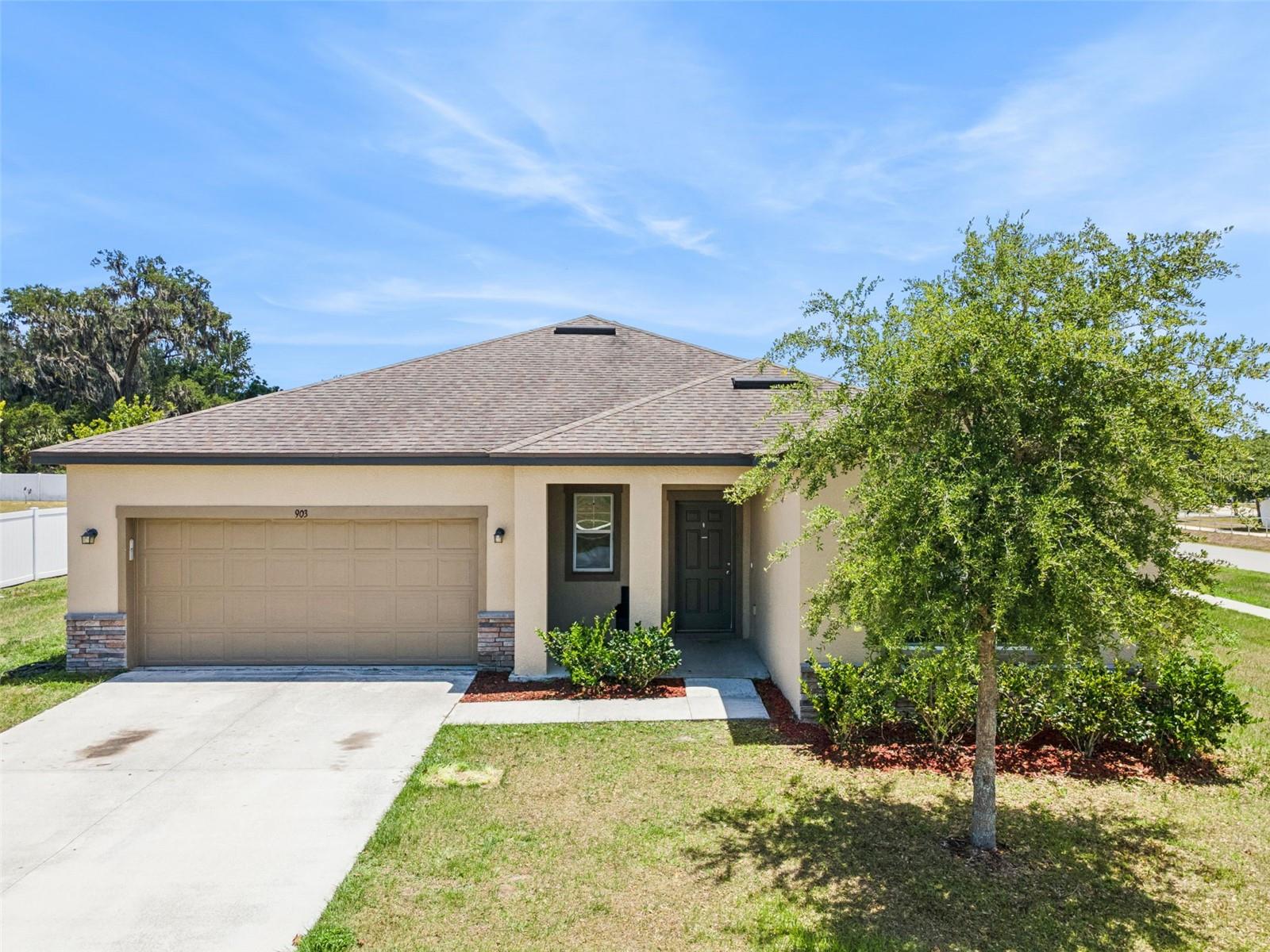 Welcome to your home sweet home in Seffner, FL! If you’ve been searching for a little more space without sacrificing style, this single-story home in Imperial Oaks is exactly what you’ve been looking for.

Inside, the open living and dining space flows beautifully with waterproof luxury vinyl flooring throughout. The kitchen is a true showstopper — granite countertops, espresso cabinets with crown molding, and stainless appliances. And yes, the refrigerator, washer and dryer are all included! The split floor plan is a game changer — the primary suite is privately tucked away with its own en suite bath, while two additional bedrooms and a full bath sit comfortably on the opposite side. Single story, smart layout, zero wasted space.

Now step outside — because this is where it gets really good. Sitting on a corner half-acre lot, this backyard has the room to become whatever you dream up. Plenty of space for a pool, an outdoor entertaining area, a garden, or simply the breathing room that most Florida properties just don’t offer. Solar panels are already in place, so you’ll be soaking up sunshine and saving on your electric bill from the moment you move in.

Easy access to I-4 and I-75 puts Tampa, Brandon, and everything in between right at your fingertips.

Homes like this don’t sit long — schedule your private showing today.