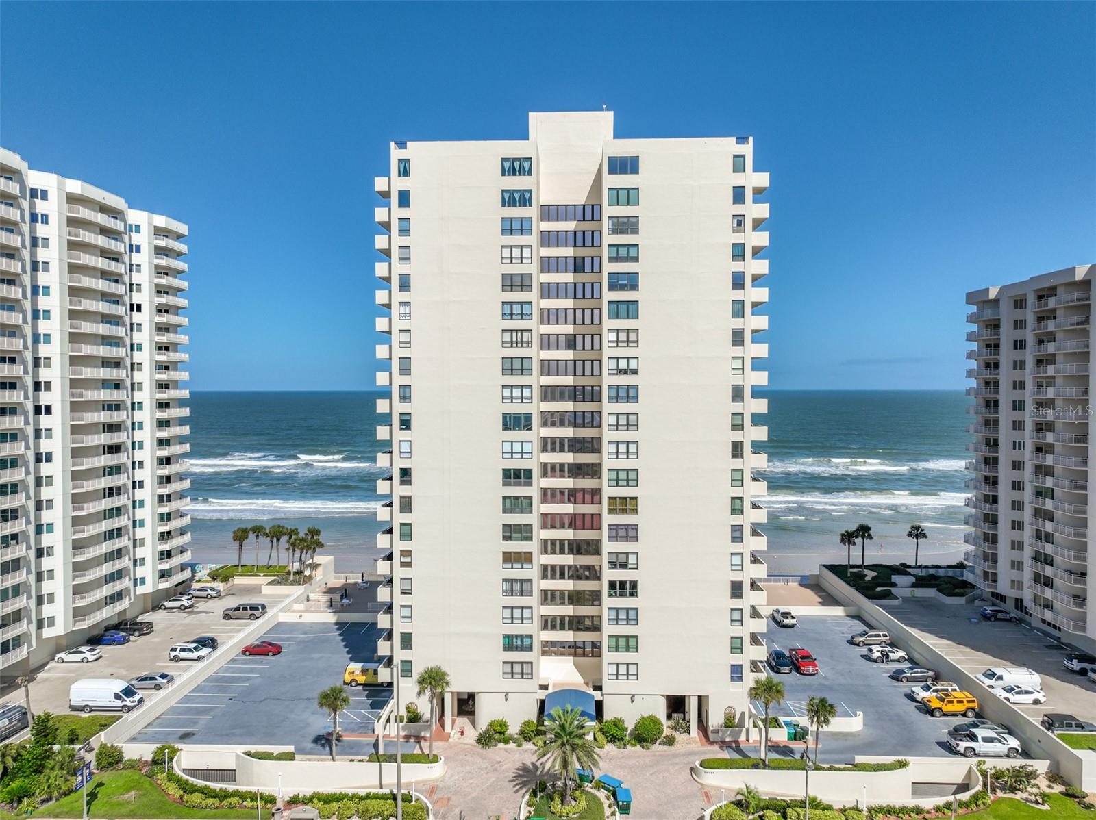 19TH FLOOR!! DIRECT OCEANFRONT -RARELY AVAILABLE- 3 BEDROOM/3 BATH WITH A DESIRABLE SOUTHERN EXPOSURE THAT CAPTURES THE SUNLIGHT MAGNIFICENTLY! 

ENJOY SPECTACULAR OCEAN VIEWS, AND UNFORGETTABLE SUNSETS WITH THE MAJESTIC, AND WELL ACCLAIMED, WORLD’S MOST FAMOUS BEACH, AS THE SCENIC BACKDROP. 

LOCATED IN THE EXCLUSIVE AND HIGHLY DESIRABLE OCEANS SEVEN CONDOMINIUM; THIS OCEANFRONT BEAUTY HAS AN ARRAY OF BELLS-AND-WHISTLES THAT MAKES IT SPECTACULAR! UNDER FOOT, NEUTRAL TILE WITH A SPLIT OPEN FLOOR PLAN AND COASTAL VIBE. BOASTING A NEW SLIDER AND NEW BEDROOM WINDOWS THIS BEACHFRONT OASIS IS MAGNIFICENT AT EVERY TURN. BEING OFFERED FULLY FURNISHED, THE LIVING ROOM CAPTURES OCEAN VIEWS FROM A WALL-OF -GLASS PLUS SLIDERS. SPLIT FLOOR PLAN WITH TWO MASTER SUITES, AND A GUEST BEDROOM ON THE OPPOSITE WING WITH ENSUITE.  ALL BEDROOMS HAVE LUXURY VINYL PLANK FLOORING AND OCEAN VIEWS. *DELIVERED FURNISHED* (3-month rentals permitted, no pet building) 

THE CRISS-CROSS BALCONY SHOWCASES SWEEPING OCEAN VIEWS FROM THE 19TH FLOOR, WITH THE SOUNDS OF THE CRASHING WAVES ON FULL DISPLAY, & INTRACOASTAL VIEWS TO THE WEST ARE EQUALLY DELIGHTFUL. 

SECURED UNGROUND ASSIGNED PARKING WITH ADDITIONAL MOTORCYCLE PARKING AVAILABLE. AMPLE GUEST PARKING UPSTAIRS. PRIVATE LARGE STORAGE CAGE FOR ALL YOUR BEACH NEEDS. 

OCEANS SEVEN OFFERS SOME OF THE BEST AMENITIES: HEATED OCEANFRONT POOL WITH EXPANSIVE POOL DECK, BBQ STATION, SAUNAS, TWO SOCIAL ROOMS, GAME ROOM, FITNESS CENTER, BILLIARD ROOM, DIRECT BEACH ACCESS. No pet building. 30- day first right of refusal. This home is in a sought-after location close to Publix, restaurants, shopping, minutes to Ponce Inlet Historic Lighthouse, just over an hour to Disney/Orlando and three-and-a-half hours to Miami. All information intended to be accurate but should be verified.