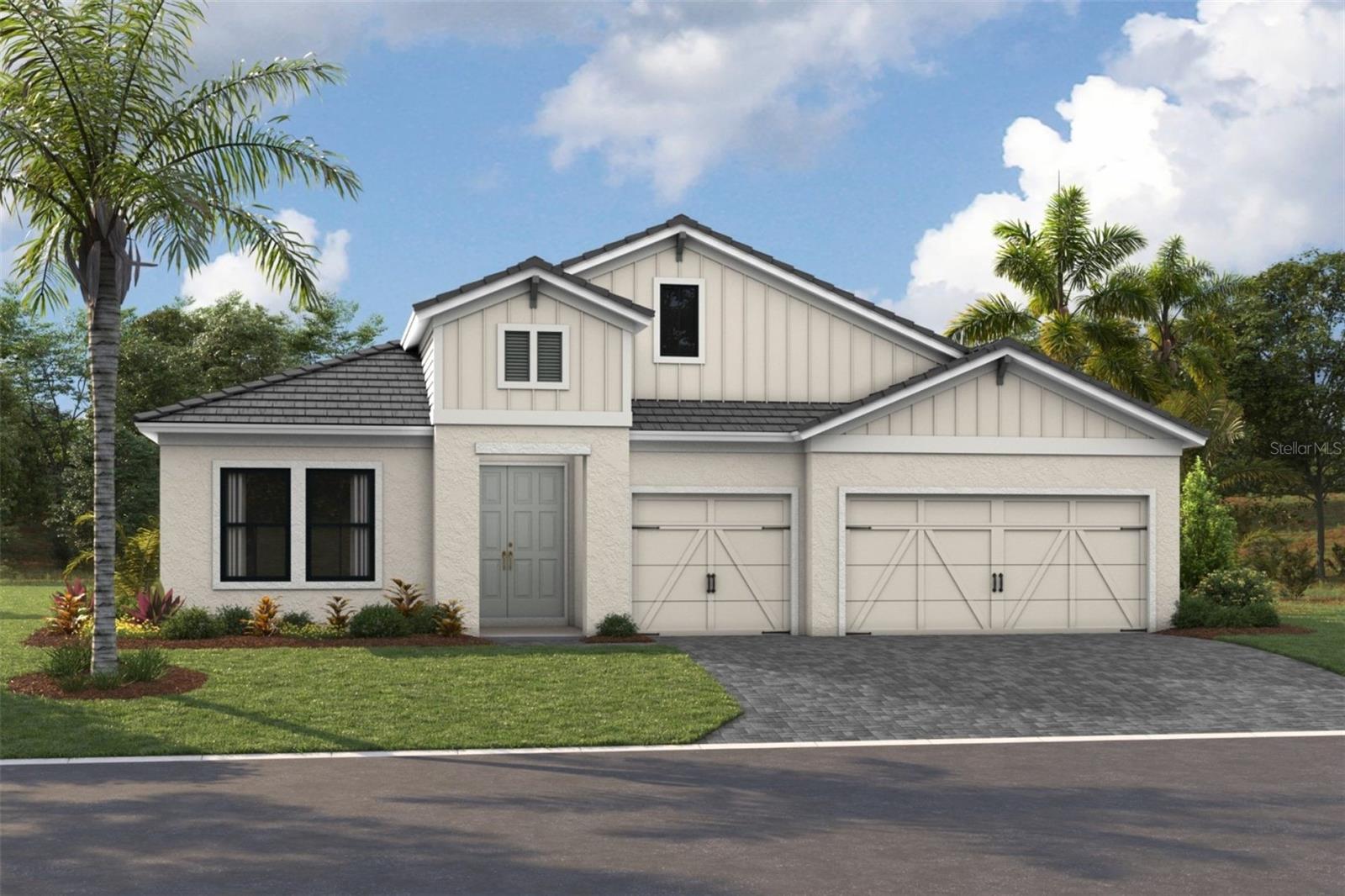 Under Construction. Bayshore I
This Bayshore I is currently under construction and will be ready August or September! Thoughtfully designed with both style and livability in mind, this home showcases Sonoma Duraform Linen cabinetry with a warm wood finish, beautifully paired with Frost Whte MSI 3CM quartz countertops and Pride Plus Accent Riverside LVP flooring for a clean, modern feel throughout.

Spanning 2,572 square feet, the Bayshore I delivers an open and inviting layout that brings the kitchen, dining, and great room together with ease. The design creates a natural flow for everyday living, entertaining, and relaxing at home.

With 3 bedrooms, 3 bathrooms, and a 3-car garage, this home provides the perfect blend of comfort and flexibility. A dedicated den adds valuable space for a home office, study, or quiet retreat, while the private owner’s suite and secondary bedrooms are thoughtfully arranged for convenience.

The covered lanai overlooks a spacious backyard, creating a beautiful outdoor extension of the home. With elevated finishes, generous living spaces, and a layout designed for modern Florida living, this Bayshore I brings together style, function, and lasting comfort.

Images shown are for illustrative purposes only and may differ from actual home. Completion date
subject to change.