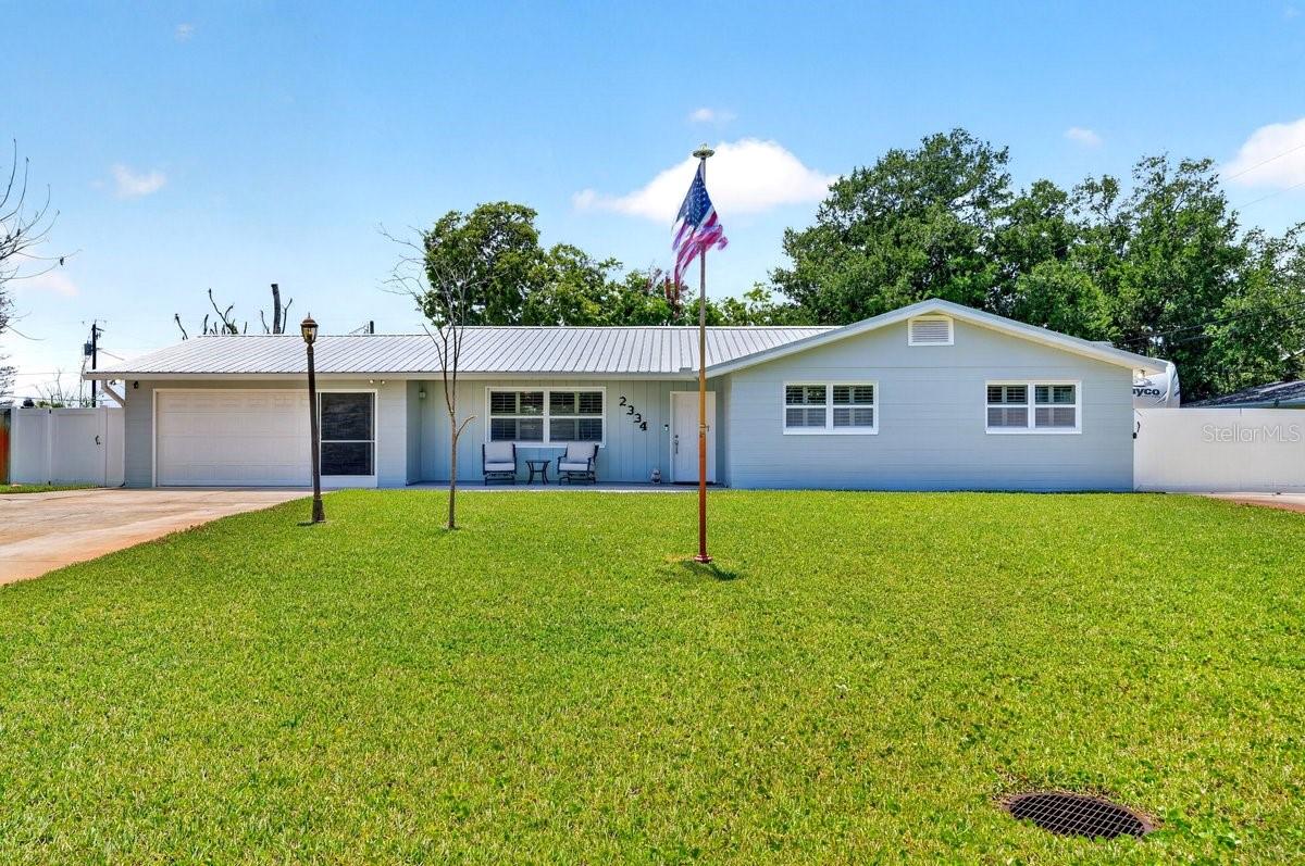 Beautifully updated and truly move-in ready, this 3-bedroom, 2-bath block home offers 1,960 square feet of comfortable living space on a large lot designed for both everyday convenience and Florida living. Built with peace of mind in mind, the home features a metal roof, updated windows, gutters, plantation shutters, and the added benefit of having never flooded. Inside, the home offers a spacious and flexible layout with no carpet throughout, featuring French Oak Nutmeg 12 mm laminate flooring through the main living areas and Silkwood Walnut kitchen plank tile in the kitchen. Speaking of the kitchen, this one truly stands out with a center island featuring a cooktop and exhaust hood, Stratford ceiling tiles, a sun tunnel, pendant lighting, customized cabinetry with built-ins for the wall oven and microwave, and crown molding that adds a finished, custom feel. An additional office/den provides valuable flexibility and could be used as a home office, guest space, playroom, or

potential into a 4th bedroom if desired. Master bedroom has a massive walk in closest with plenty of room for all the clothes and accessories. The home also includes a generator hookup for added convenience.

Outside, the property continues to impress with RV or boat access along the side yard, a dedicated concrete pad with 30-amp RV hookup, and plenty of usable space on the large lot. The backyard includes a storage shed, while the garage features a sliding screened door, allowing the space to be comfortably used while still enjoying airflow.

With its block construction, metal roof, updated windows, no carpet, custom kitchen details, large lot, and dedicated RV/boat setup, this home offers a strong combination of durability, flexibility, and everyday Florida living.