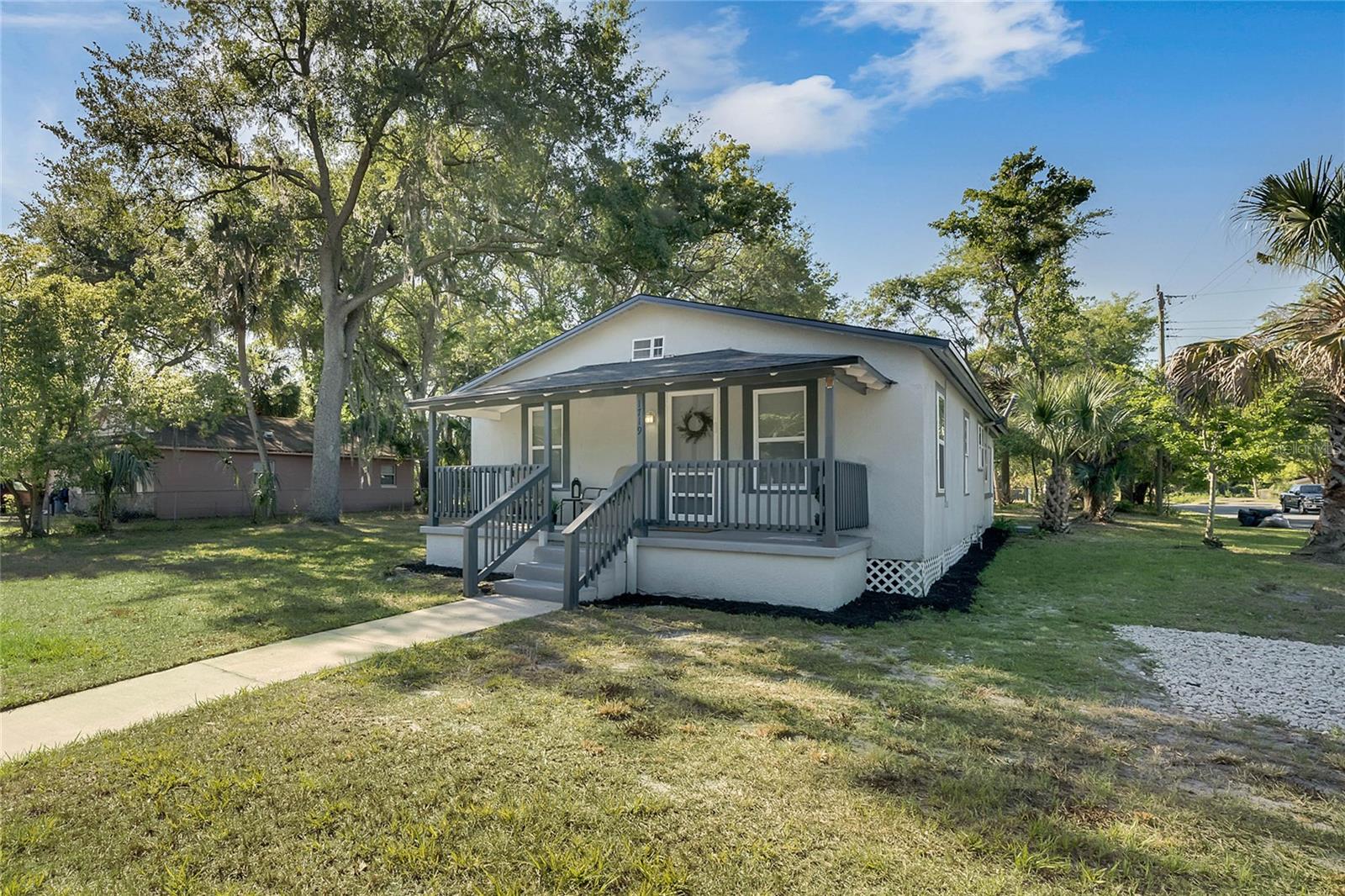 Light and bright 2/1 now available in downtown Sanford. The front half of this recently renovated duplex features a quaint covered front porch, dedicated parking. Inside features open floor plan, granite countertops, stainless steel appliances, laundry hook-ups, direct entry to bathroom from master bedroom. Available immediately. Move in requirements are as follows: First, Last and Security for move in fees, application fee: $50/ adult.  No prior evictions, one small pet may be considered.