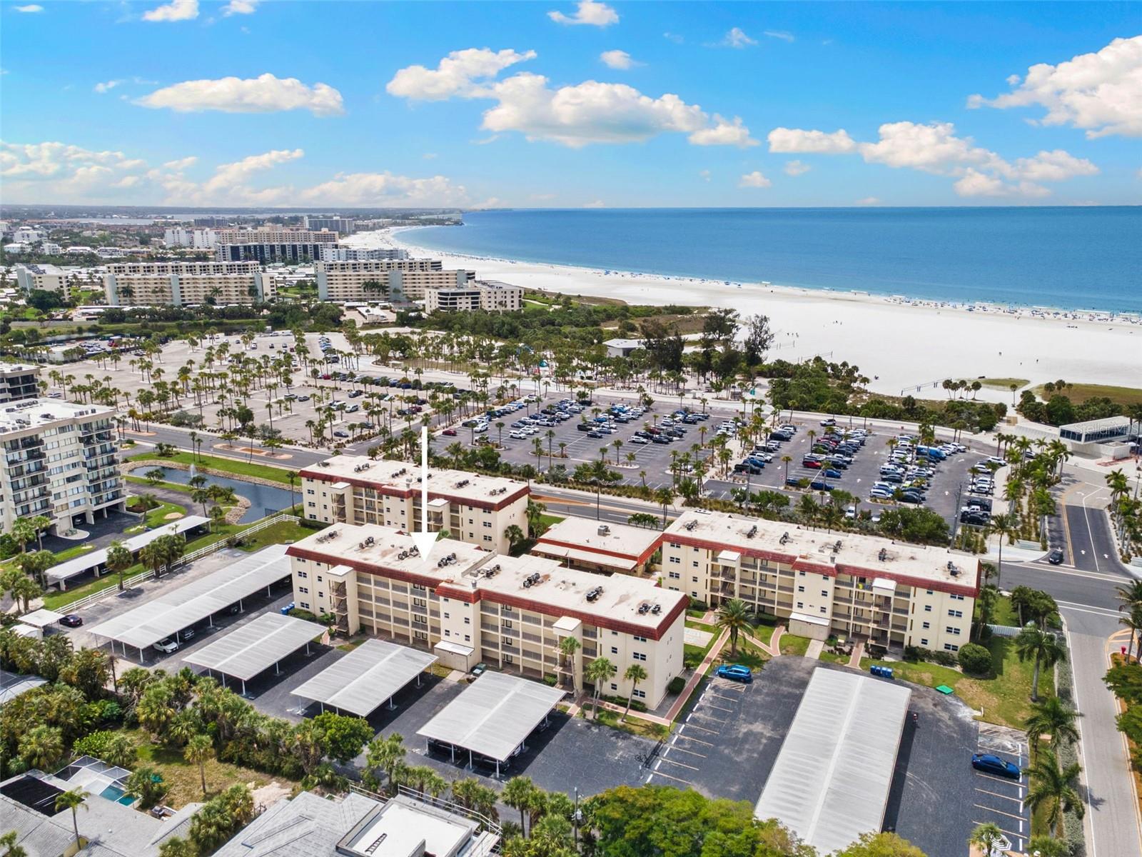 BEACH VIEWS, RENTAL FLEXIBILITY, AND THE ULTIMATE SIESTA KEY LIFESTYLE!

Welcome to La Siesta Condominiums, where the sugar-white sands of Siesta Key Beach are quite literally across the street and every day feels like a vacation. Perched on the third floor, this beautifully furnished and move-in ready 2-bedroom, 1-bath condo enjoys sweeping views of the Gulf, beach, and resort-style community amenities below.

Whether you’re searching for a personal coastal retreat, an income-producing investment property, or the perfect combination of both, this residence offers an exceptional opportunity in one of Siesta Key’s most desirable communities.

Inside, you’ll find 753 square feet of thoughtfully designed living space featuring an open-concept layout, abundant natural light, and a screened lanai where you can relax with your morning coffee while enjoying the tropical breeze and picturesque views. The spacious primary bedroom offers a king-size bed, while the guest bedroom is configured with two twin beds, providing comfortable accommodations for family and guests alike.

The condo is being offered furnished and is ready for immediate enjoyment. Additional features include hurricane impact windows and doors, a newer roof, updated HVAC system, covered parking, elevator access, guest parking, and a private ground-floor storage closet perfect for all your beach gear.

La Siesta is beloved for its resort-style amenities, including a heated pool, clubhouse, fitness center, shuffleboard courts, BBQ area, on-site management, and a dedicated rental office. Owners enjoy a truly hands-off ownership experience with professional management available for guest reservations, check-ins, and check-outs.

One of the property’s most attractive features is its exceptional rental flexibility. Participate in the on-site rental program, self-manage, utilize Airbnb, or enjoy the condo exclusively for personal use. With weekly rentals permitted, renters required to be 25 years of age or older, and Siesta Key’s year-round popularity, the income potential is substantial.

Located just moments from Siesta Key Village’s restaurants, shopping, nightlife, and entertainment, you’ll enjoy the perfect balance of relaxation and convenience.

Properties offering beach views, rental flexibility, resort amenities, and one of the best beach locations on Florida’s Gulf Coast are increasingly hard to find. Don’t miss your opportunity to own a piece of paradise at La Siesta.

Schedule your private showing today.