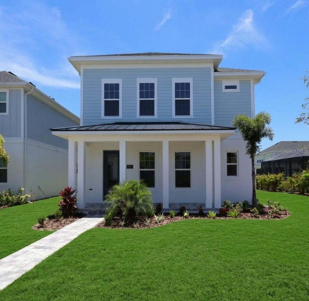 Under Construction. Corner lot. All-gas community. No flood zone. Maintenance-free HOA. This one checks the boxes before you even walk in the door.
The Waterfront floor plan by David Weekley Homes in Emerald Landing at Waterside delivers a designer-upgraded kitchen with a stainless-steel vent hood, gas cooktop, and built-in microwave and oven anchored by an island that opens to the family and dining areas. A tankless hot water heater, impact-rated windows, and a private study with French doors round out a home built for real life.
Slide open the glass doors to an extended lanai on a quiet corner lot, then head upstairs to an Owner's Retreat with a spa-inspired super shower and walk-in closet. Two additional bedrooms and a loft give everyone their own space.
Outside your door, Emerald Landing offers a resort pool with lap lanes, pickleball courts, a dog park, boat dock, water taxi, and walking paths, all within steps of Waterside's shops, dining, and entertainment. The lifestyle is already here.