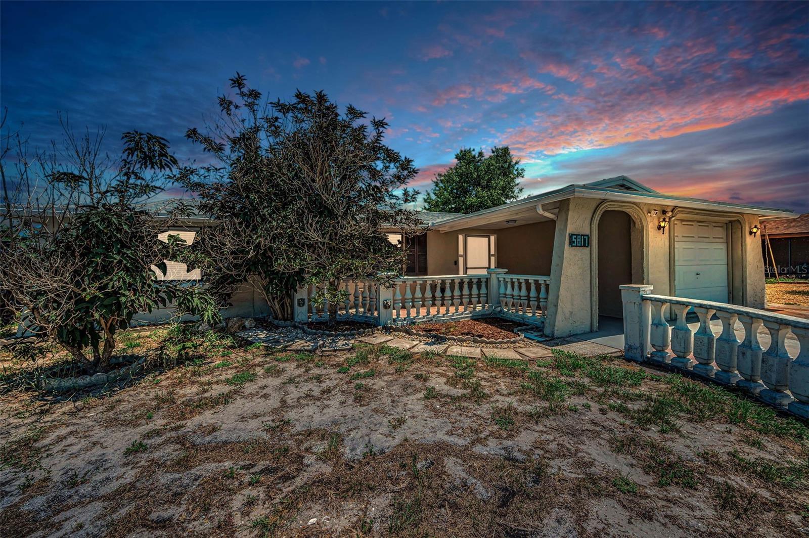 Welcome to this 3-bedroom, 2-bath home located in Holiday Gardens Estates in Holiday, Florida. Offering an open floor plan with tile flooring throughout the main living areas, this home provides functional living space in a convenient location close to shopping, restaurants, medical facilities, and Gulf Coast beaches.
The kitchen has been updated cabinetry, granite countertops, and stainless steel appliances, and opens to a separate dining area with sliding glass doors leading to the Florida room, adding additional flexible living space.
The primary suite features laminate flooring, a walk-in closet, and an ensuite bathroom with granite countertops and a tiled walk-in shower. The guest bathroom has also been tastefully updated for a fresh, modern feel. Two additional guest bedrooms also feature laminate flooring and offer comfortable space for family or guests.
Outdoor living includes a screened-in lanai and patio area, along with a fully fenced backyard. A detached storage building provides extra storage options.
Schedule your private showing today.