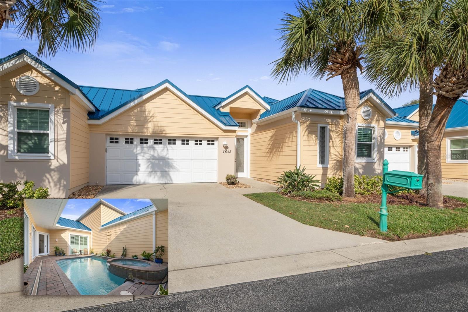 Step into a world where coastal elegance meets resort-style living in the heart of Ponce Inlet. This extraordinary courtyard villa is the definition of luxury—designed for both grand entertaining and private relaxation, all within a community rich in premier amenities and natural beauty. From the moment you enter, a soaring two-story foyer and living space create a breathtaking first impression, filled with light and architectural drama. An elevated interior walkway overlooks the main living area, offering a unique design element perfect for a reading loft, gallery, or intimate seating space framed by expansive windows. Offering 2,334 square feet of living space, this thoughtfully designed home features 4 bedrooms and 4 full baths, including a private cabana/in-law suite with its own entrance—ideal for guests, extended family, or a secluded retreat. The primary suite is tucked away on the main level, offering privacy and tranquility, while an upstairs bedroom with ensuite bath provides the perfect space for visitors or a quiet home office. A 2-car attached garage adds both convenience and functionality. At the heart of the home, the enormous gourmet kitchen is a chef’s dream—complete with built-in appliances, a butler’s pantry, and abundant space for hosting unforgettable gatherings. Step outside into your private courtyard oasis where a sparkling pool and spa create the ultimate indoor-outdoor lifestyle. Beyond your front door, enjoy access to an unparalleled suite of amenities: an oceanfront beach club and pool, golf course, tennis courts, marina access, state-of-the-art fitness centers, a vibrant community center, and a charming pub-style restaurant. A scenic boardwalk winds through a lush nature preserve to the Intracoastal Waterway—perfect for peaceful fishing mornings or sunset birdwatching. Located just minutes from the iconic Ponce Inlet Lighthouse and the area’s sought-after drive-free beaches, this home offers a rare blend of privacy, sophistication, and coastal adventure. Additional highlights include a brand-new roof completed in 2026, ensuring peace of mind for years to come. This is more than a home—it’s a lifestyle defined by luxury, nature, and the best of Florida coastal living. Call now to schedule a tour today!