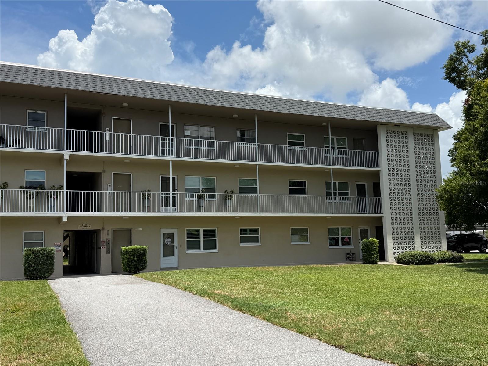 Third floor unit in south building conveniently next to elevator. New windows installed May 2025 in the Florida room. Needs updating! Tyrone Gardens Apts Condo offers low-maintenance condo living in a convenient west St. Petersburg location near the Tyrone shopping corridor, restaurants, grocery options, parks, medical services, public transportation, Gulf beaches, and downtown St. Pete. Community features commonly include landscaped courtyards, grilling and seating areas, elevator access, laundry facilities, assigned or covered parking, guest parking, and storage areas. Buyer to verify association rules, fees, land lease terms, parking, pet restrictions, leasing restrictions, and age requirements.
